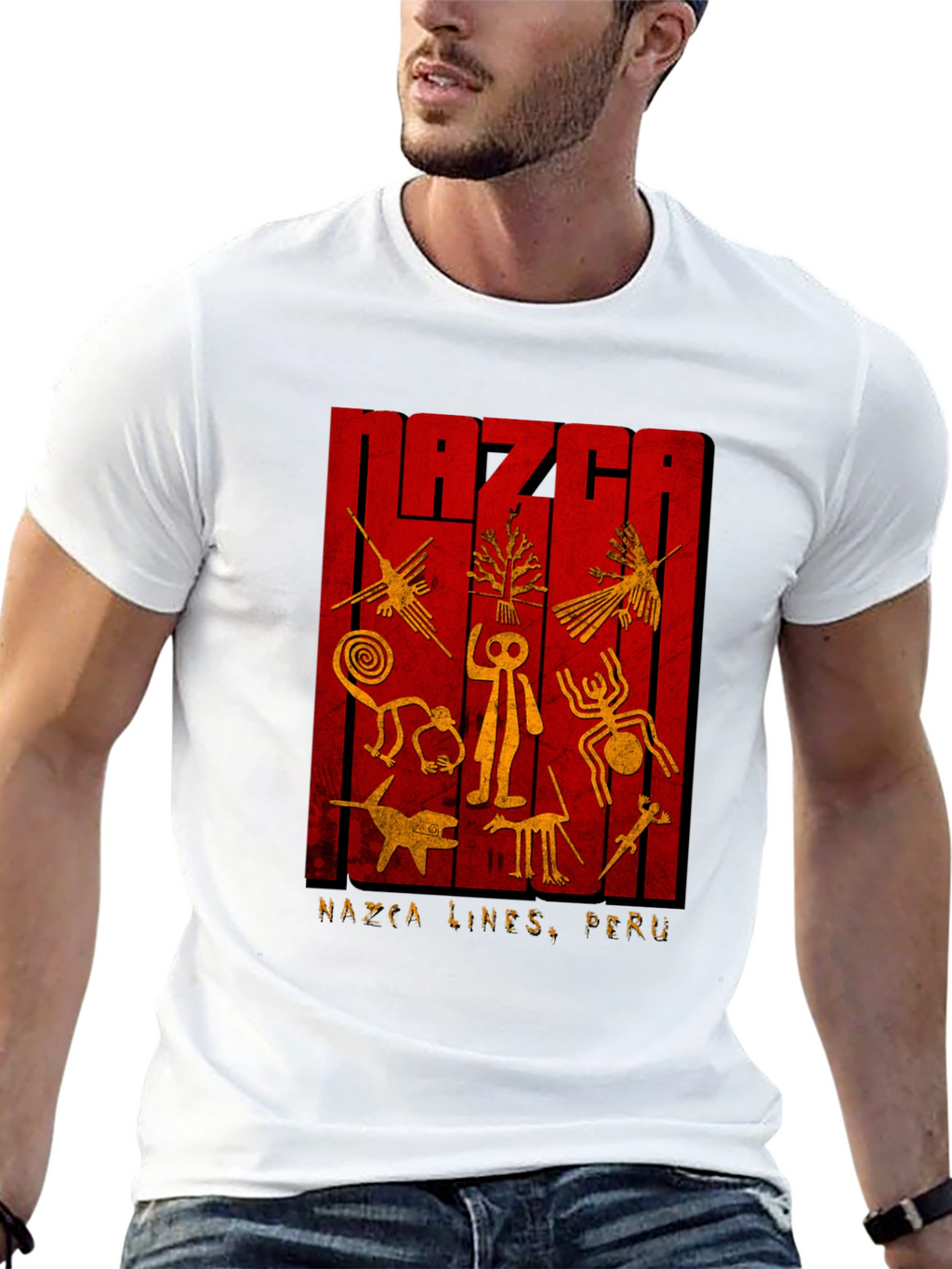 Nazca Lines Peru T-Shirt - Black