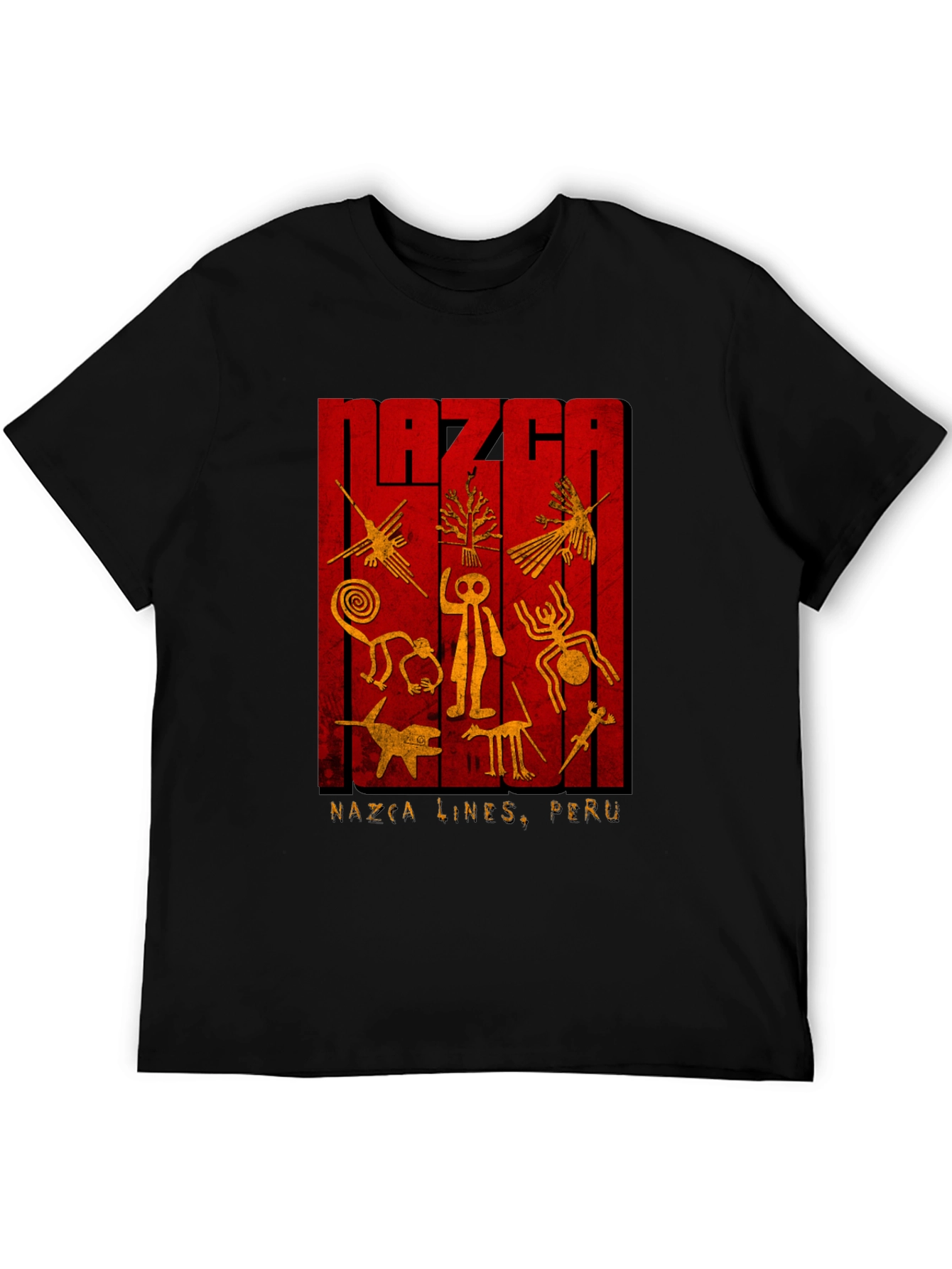 Nazca Lines Peru T-Shirt - Black