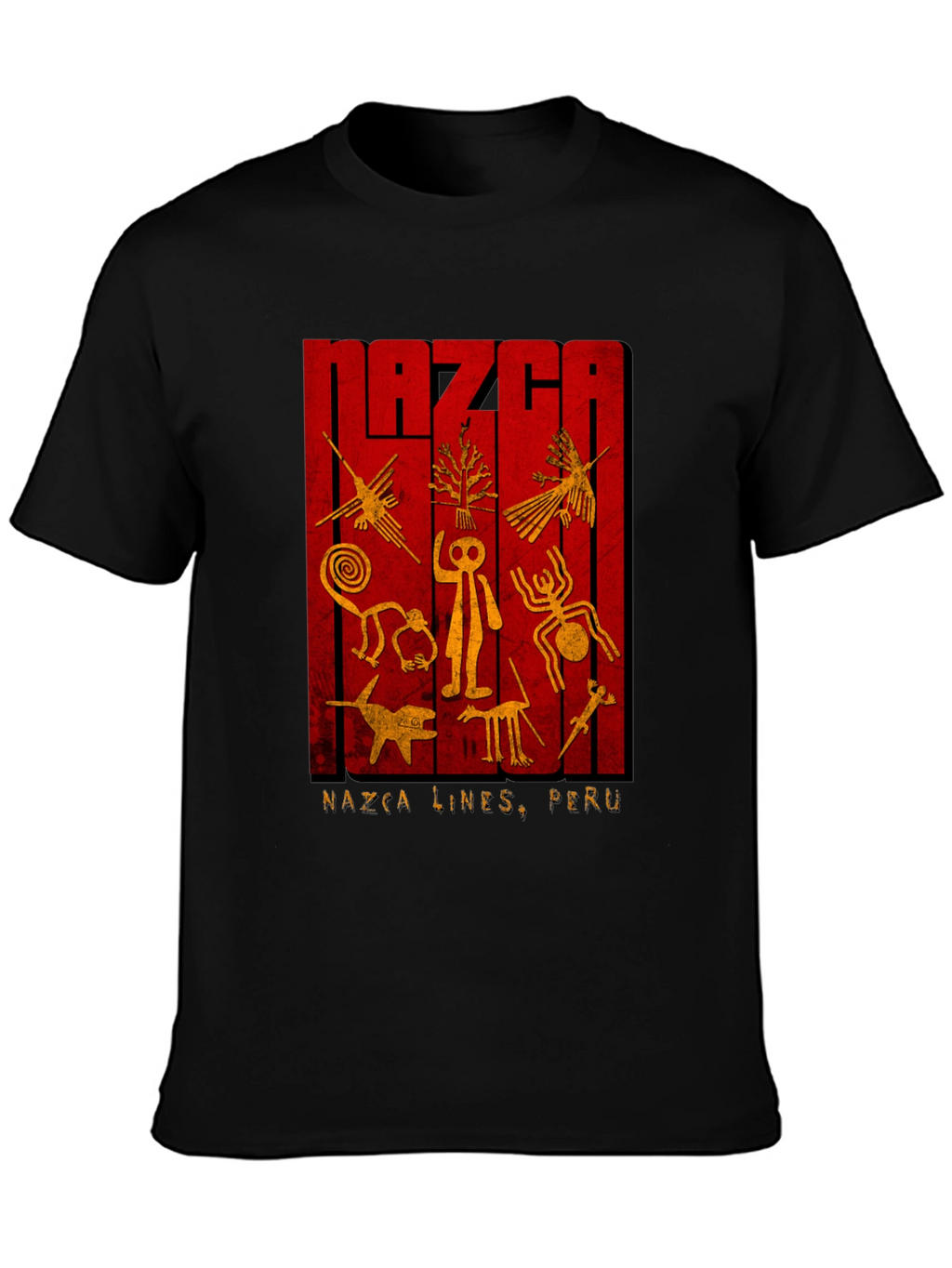 Nazca Lines Peru T-Shirt - Black
