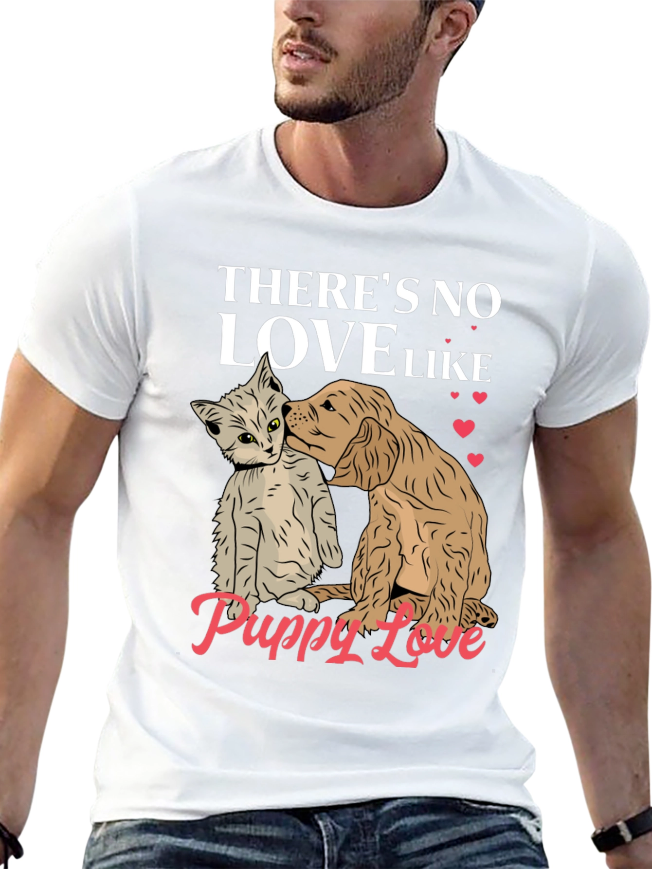 Puppy Love T-Shirt Cute Dog & Cat Tee