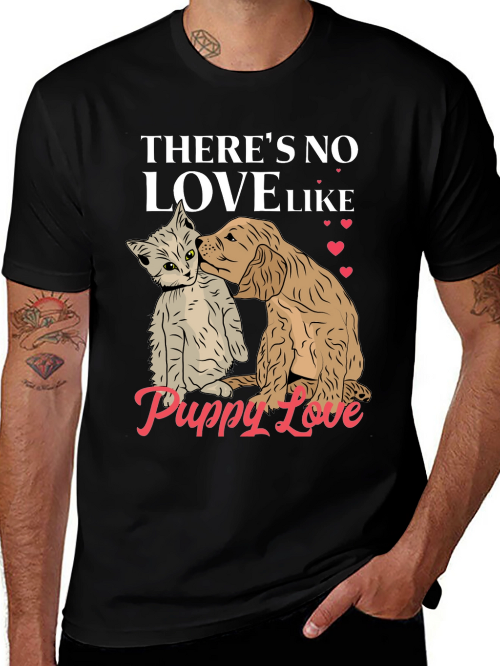Puppy Love T-Shirt Cute Dog & Cat Tee