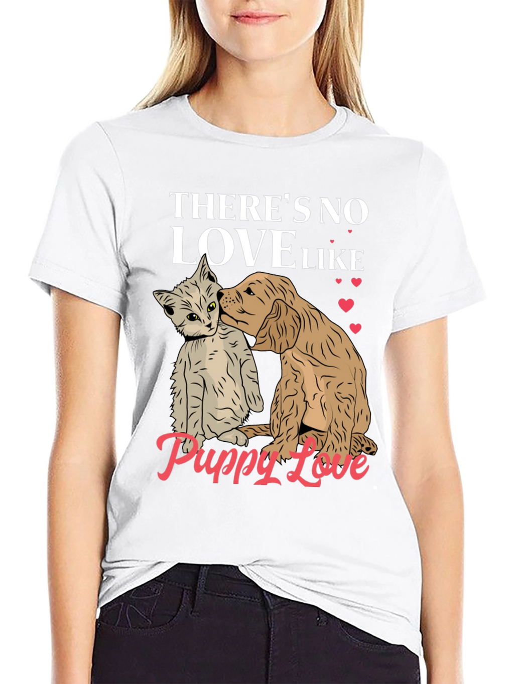 Puppy Love T-Shirt Cute Dog & Cat Tee