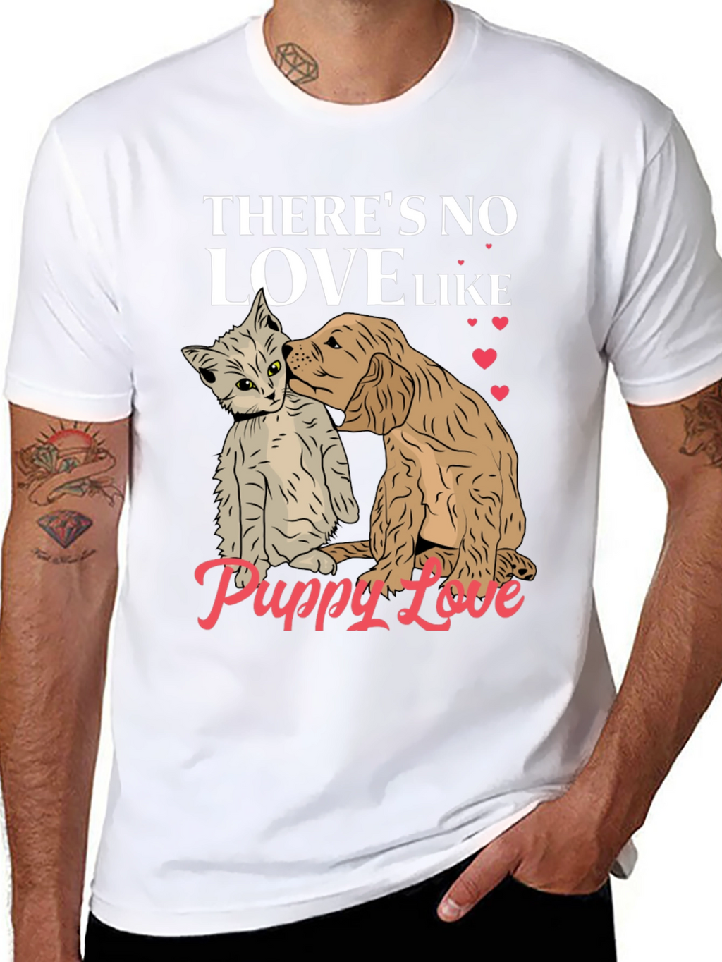 Puppy Love T-Shirt Cute Dog & Cat Tee