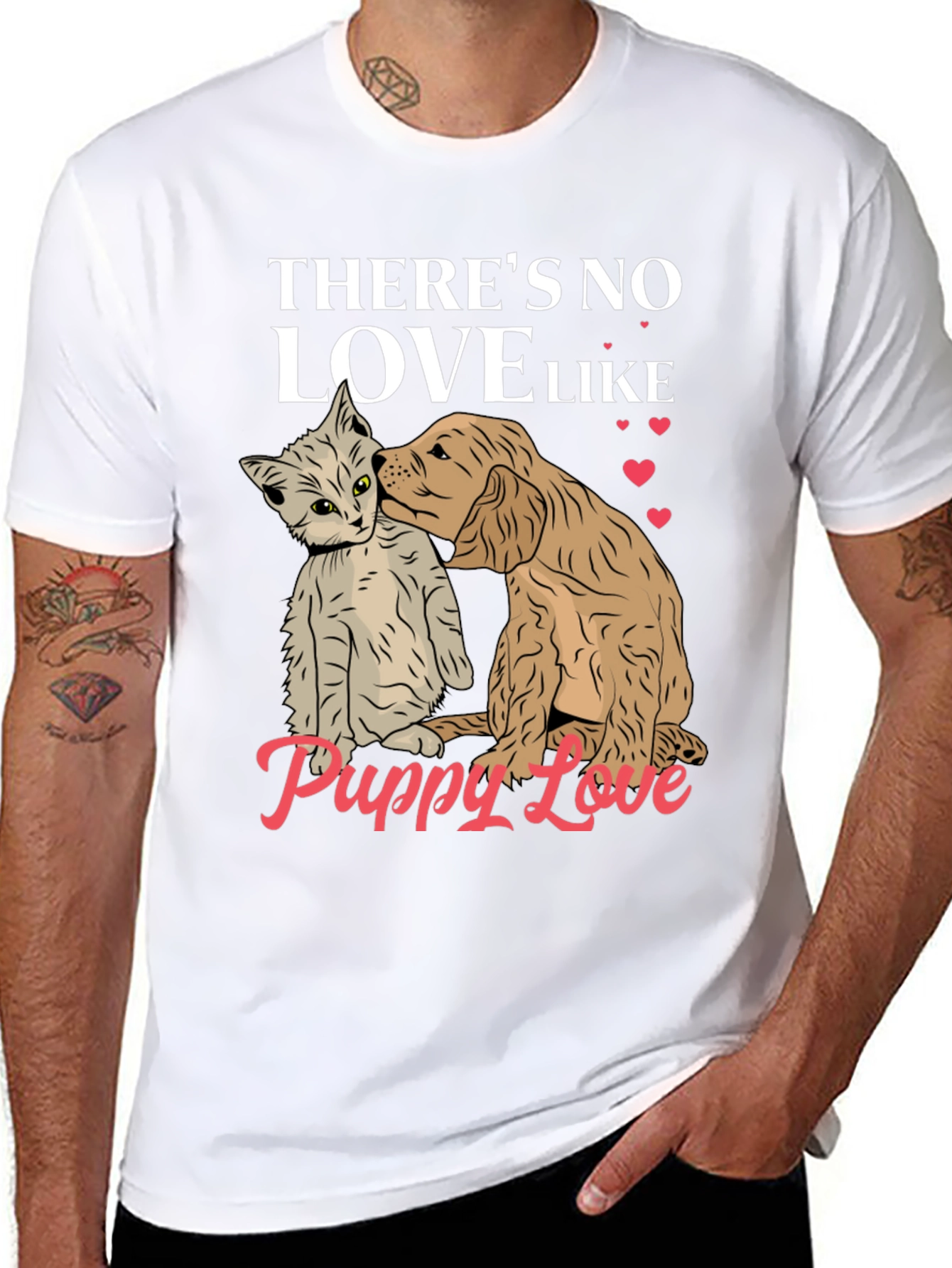 Puppy Love T-Shirt Cute Dog & Cat Tee