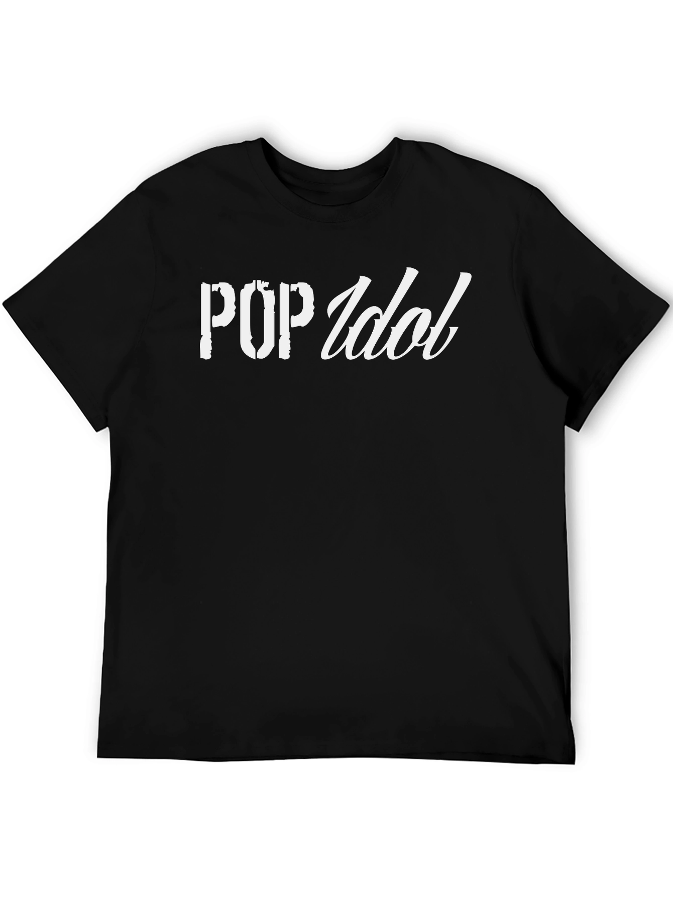 Pop Idol Graphic Print Black T-Shirt