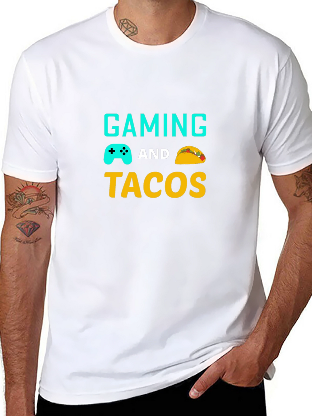 Gaming and Tacos Graphic T-Shirt
