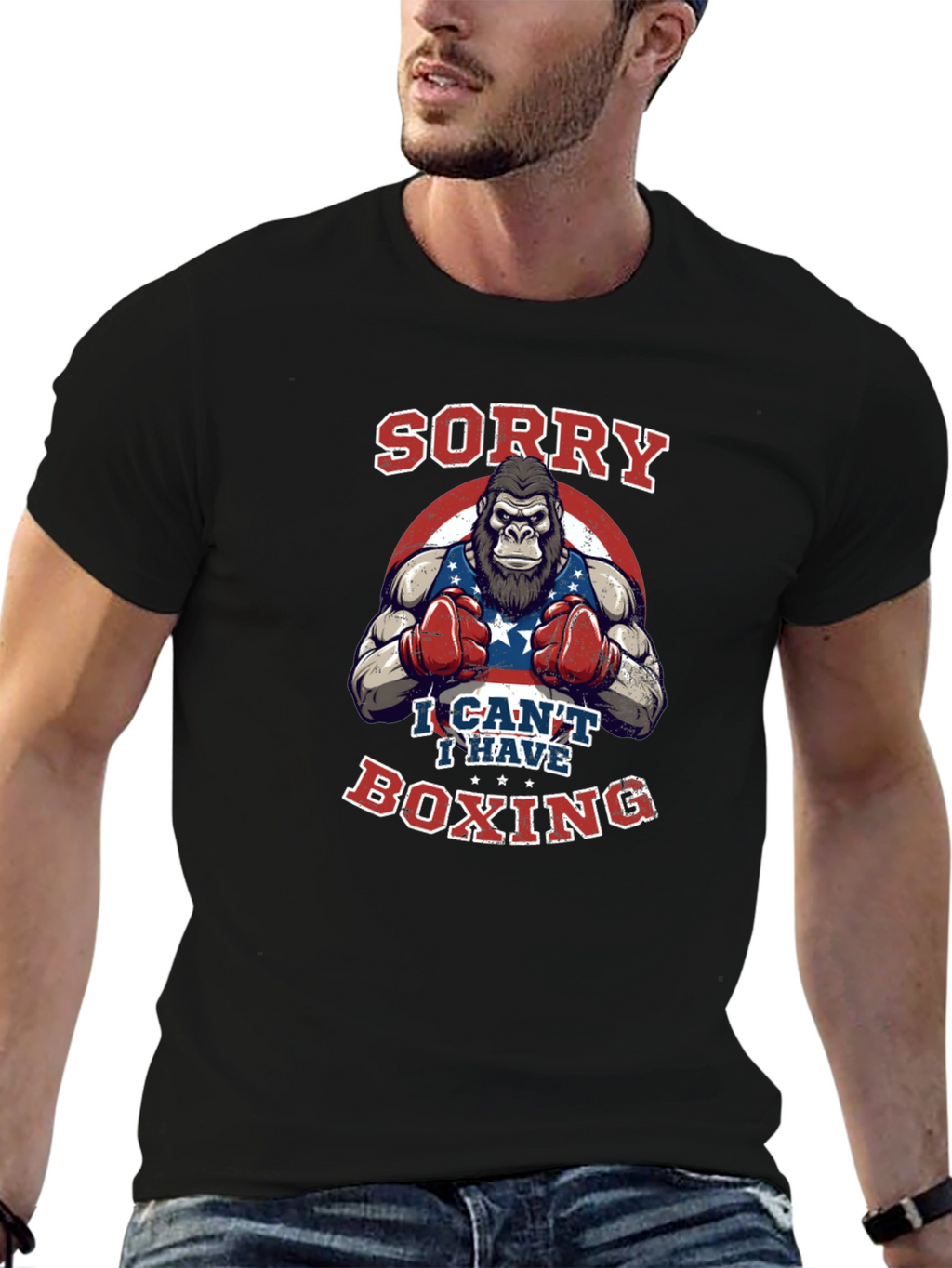 Sorry I Cant Boxing T-Shirt