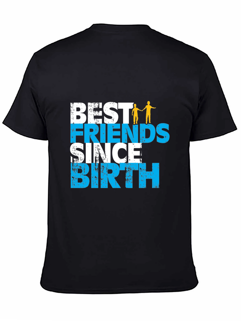 Best Friends Since Birth Graphic Tee - Black