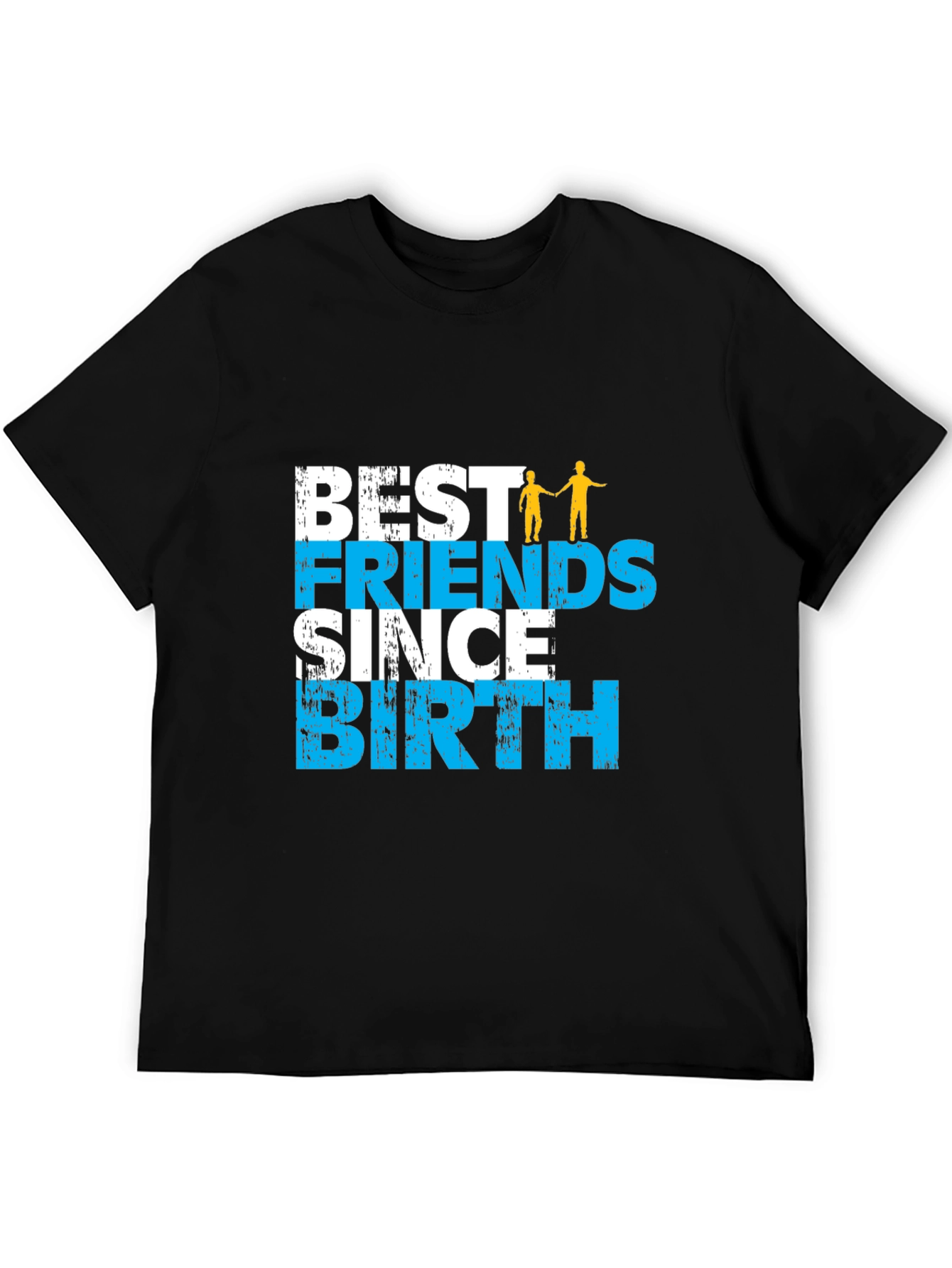 Best Friends Since Birth Graphic Tee - Black