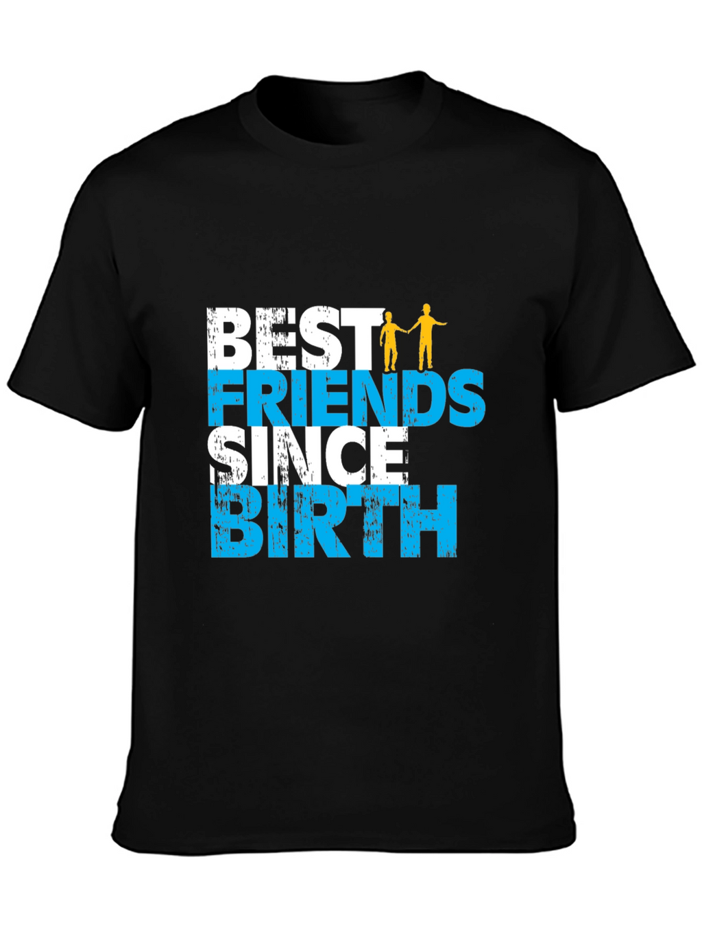 Best Friends Since Birth Graphic Tee - Black