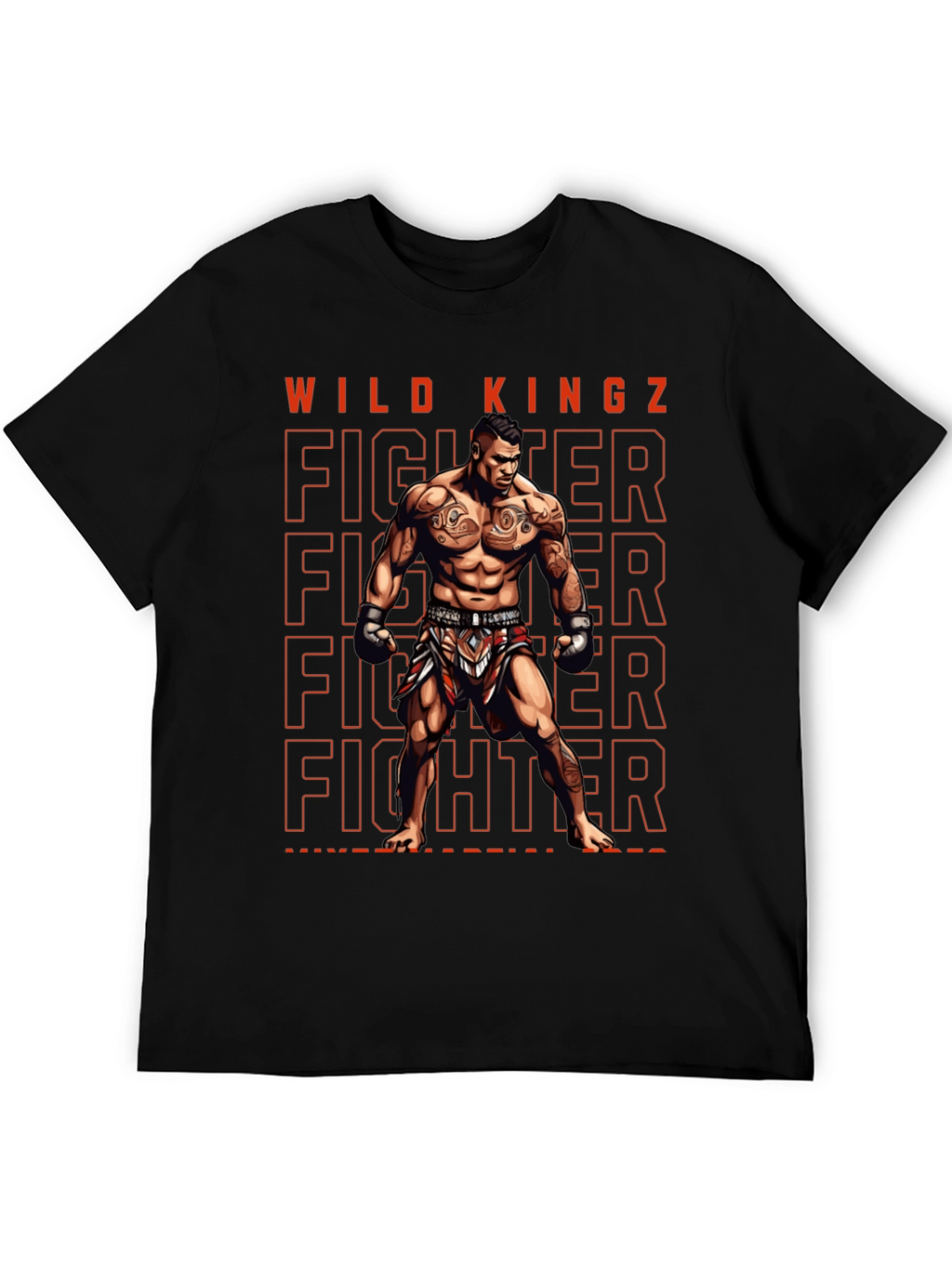 Wild Kingz Fighter Graphic Tee - MMA Style