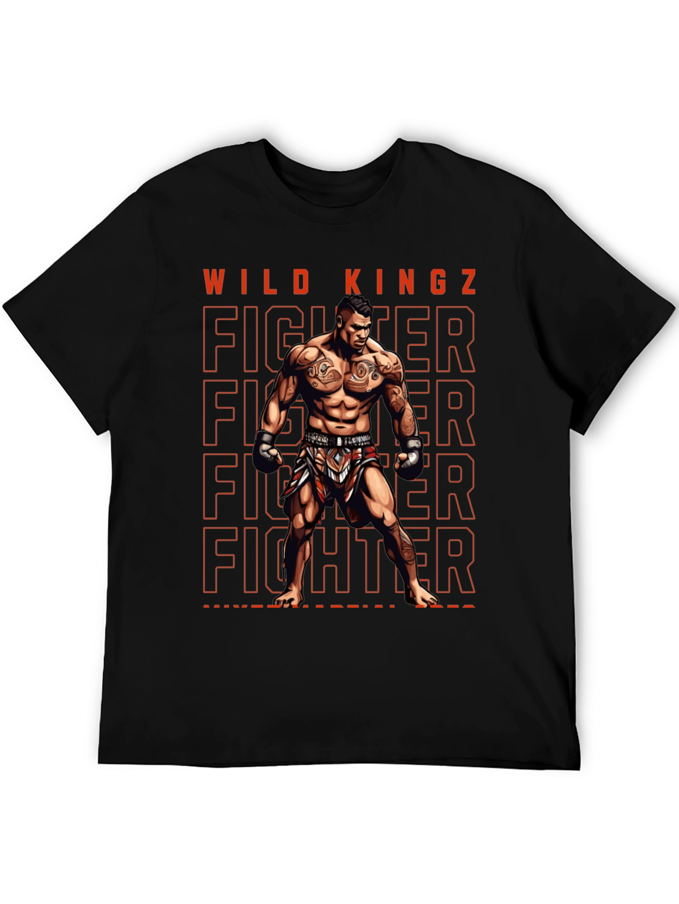 Wild Kingz Fighter Graphic Tee - MMA Style