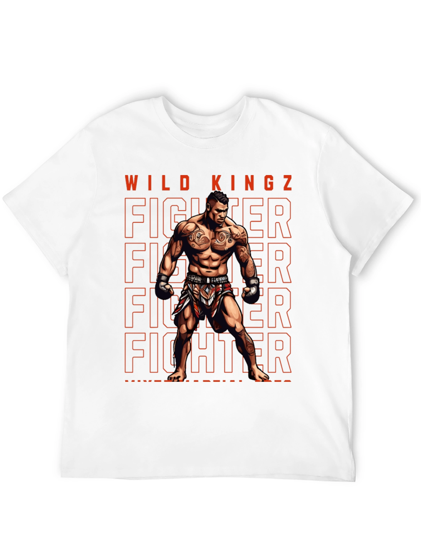 Wild Kingz Fighter Graphic Tee - MMA Style