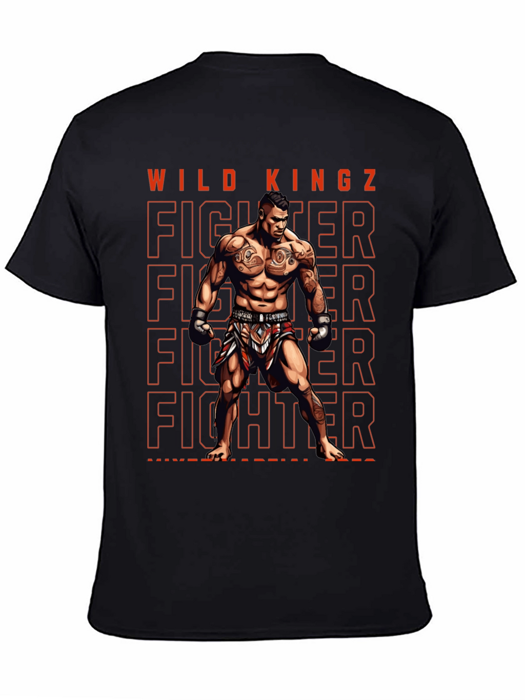 Wild Kingz Fighter Graphic Tee - MMA Style