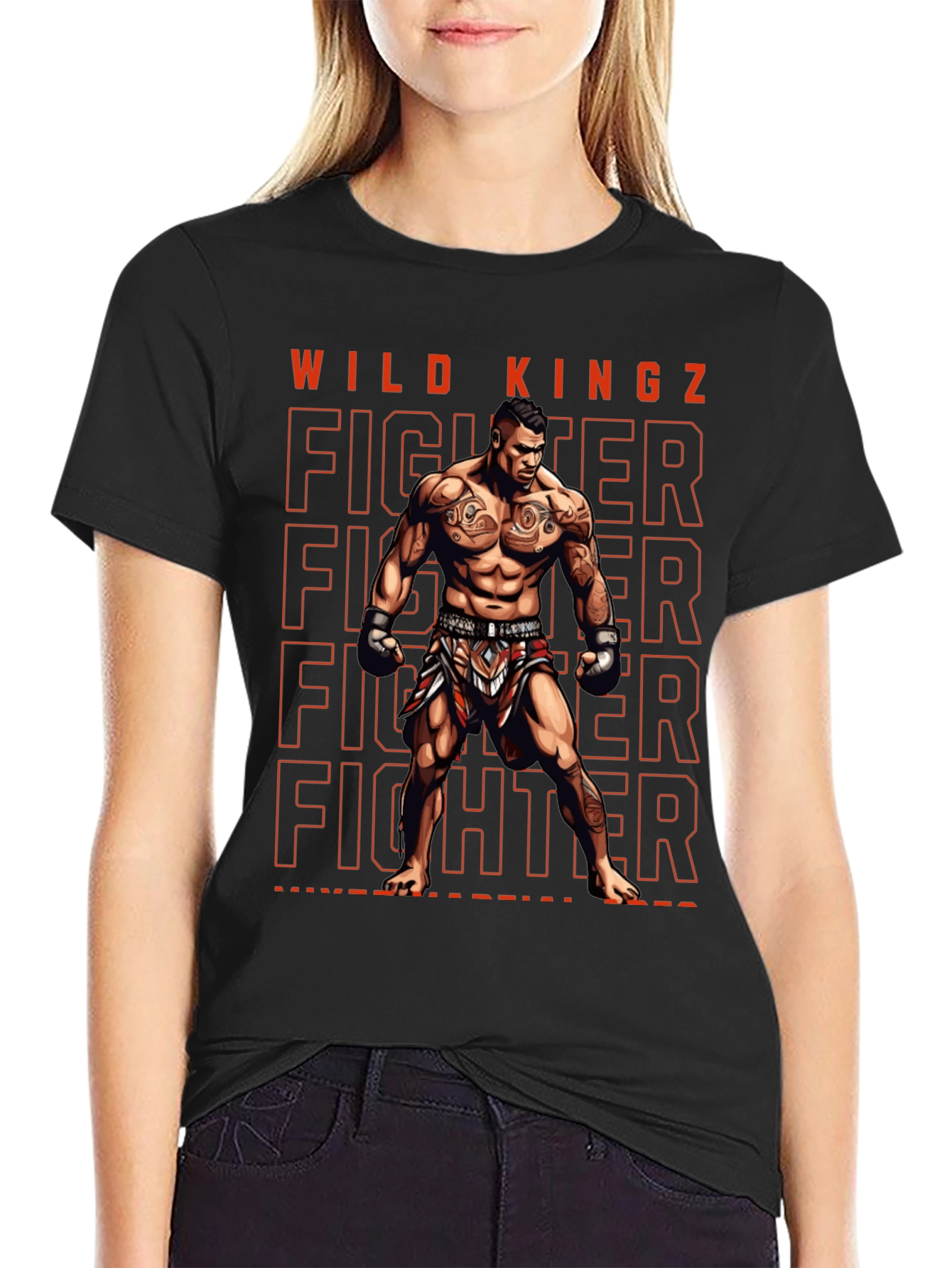 Wild Kingz Fighter Graphic Tee - MMA Style