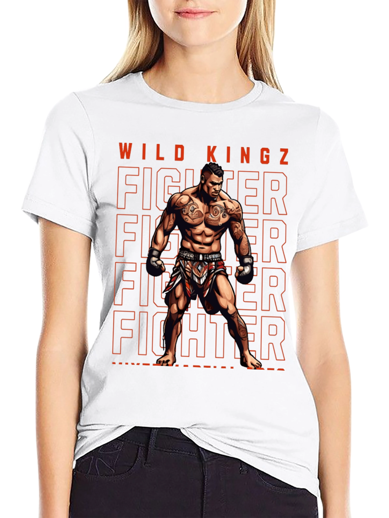 Wild Kingz Fighter Graphic Tee - MMA Style