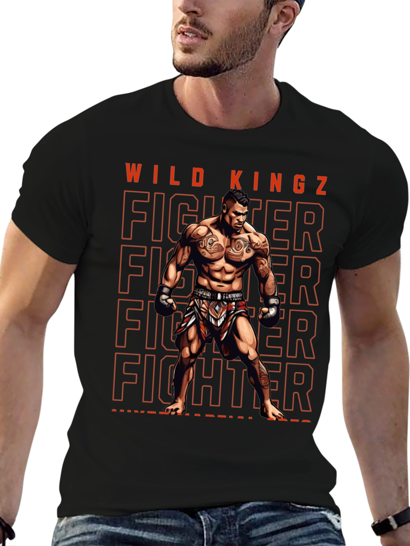 Wild Kingz Fighter Graphic Tee - MMA Style