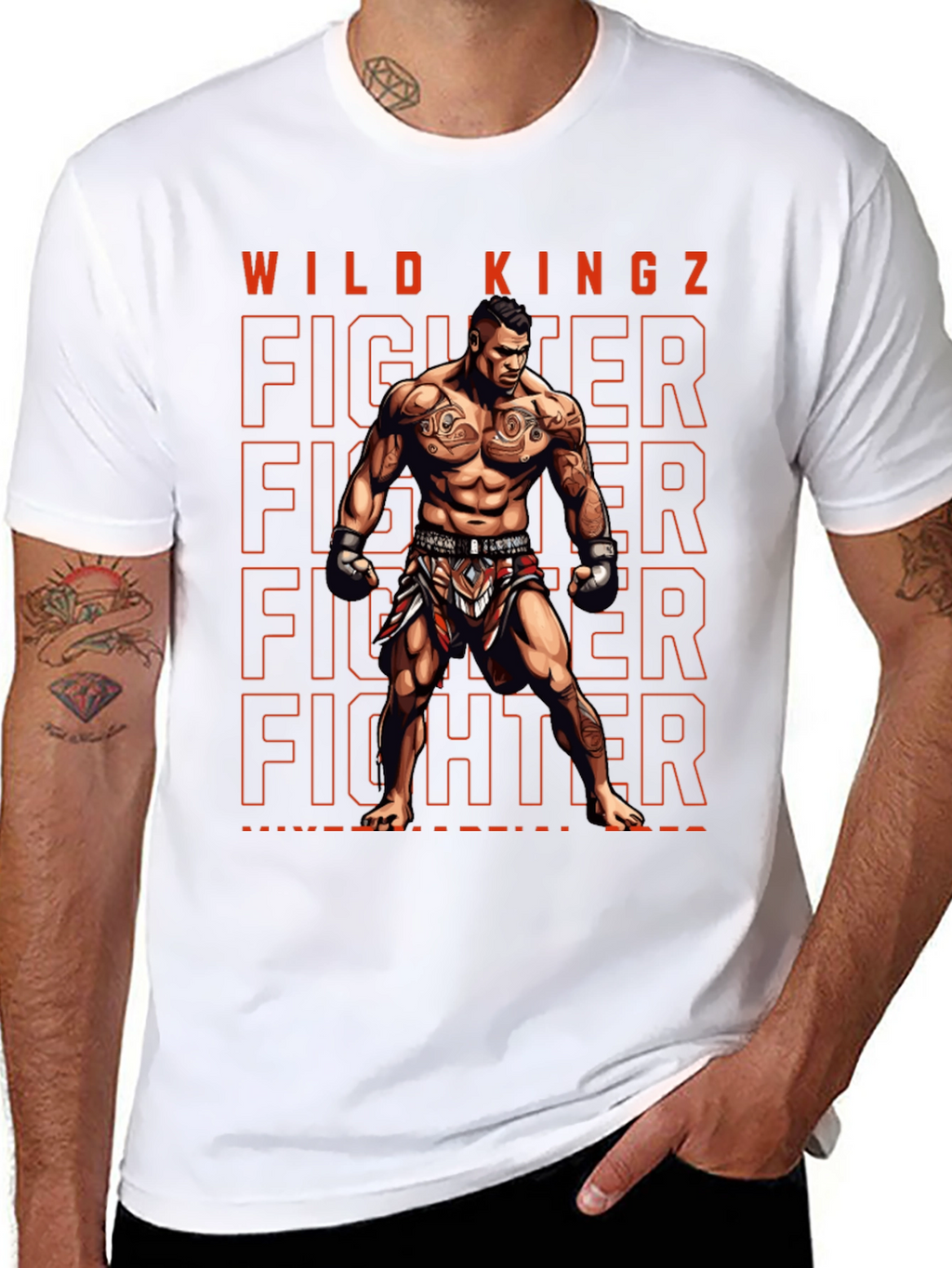 Wild Kingz Fighter Graphic Tee - MMA Style