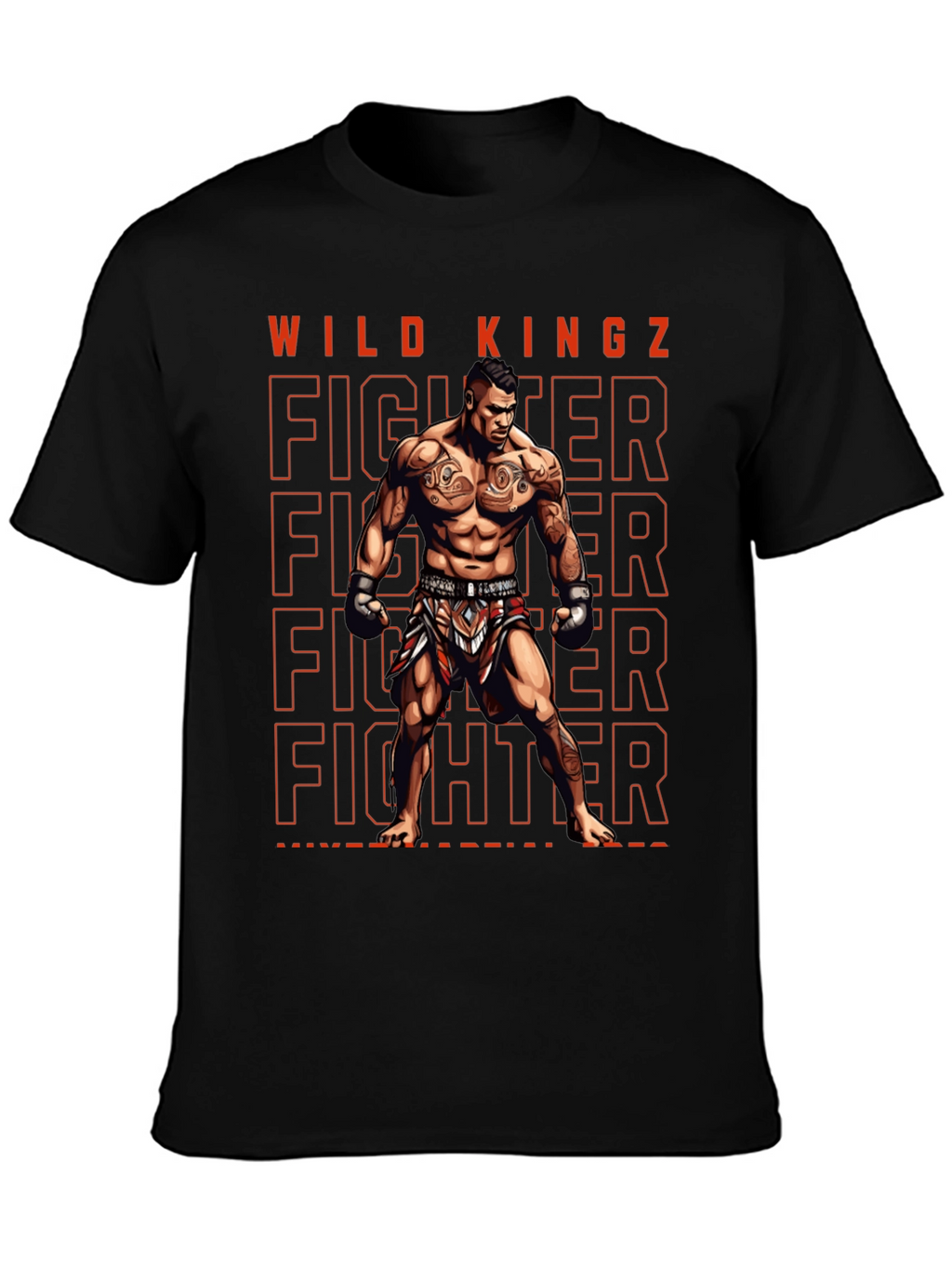 Wild Kingz Fighter Graphic Tee - MMA Style