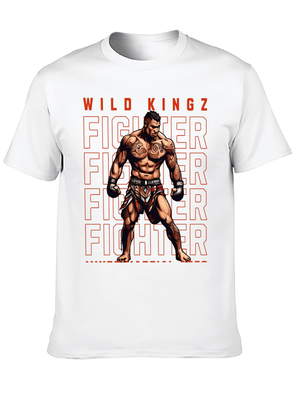 Wild Kingz Fighter Graphic Tee - MMA Style