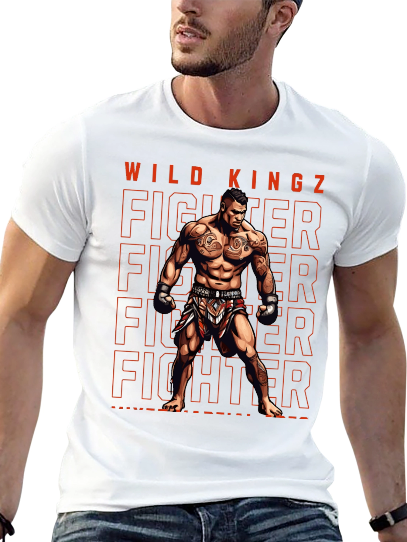 Wild Kingz Fighter Graphic Tee - MMA Style
