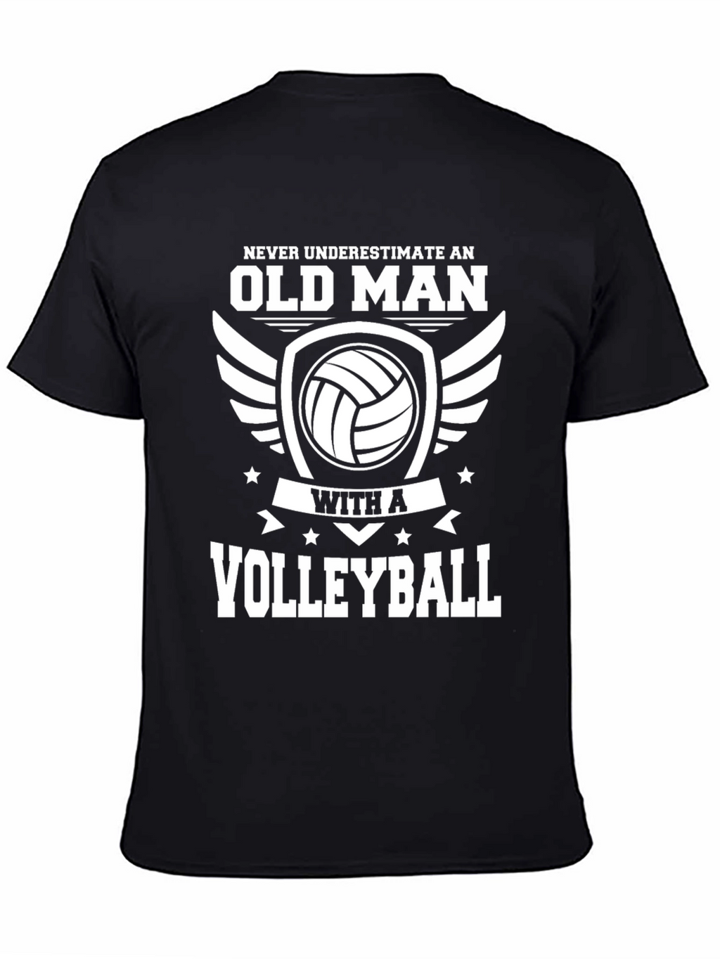 Old Man Volleyball Graphic T-Shirt