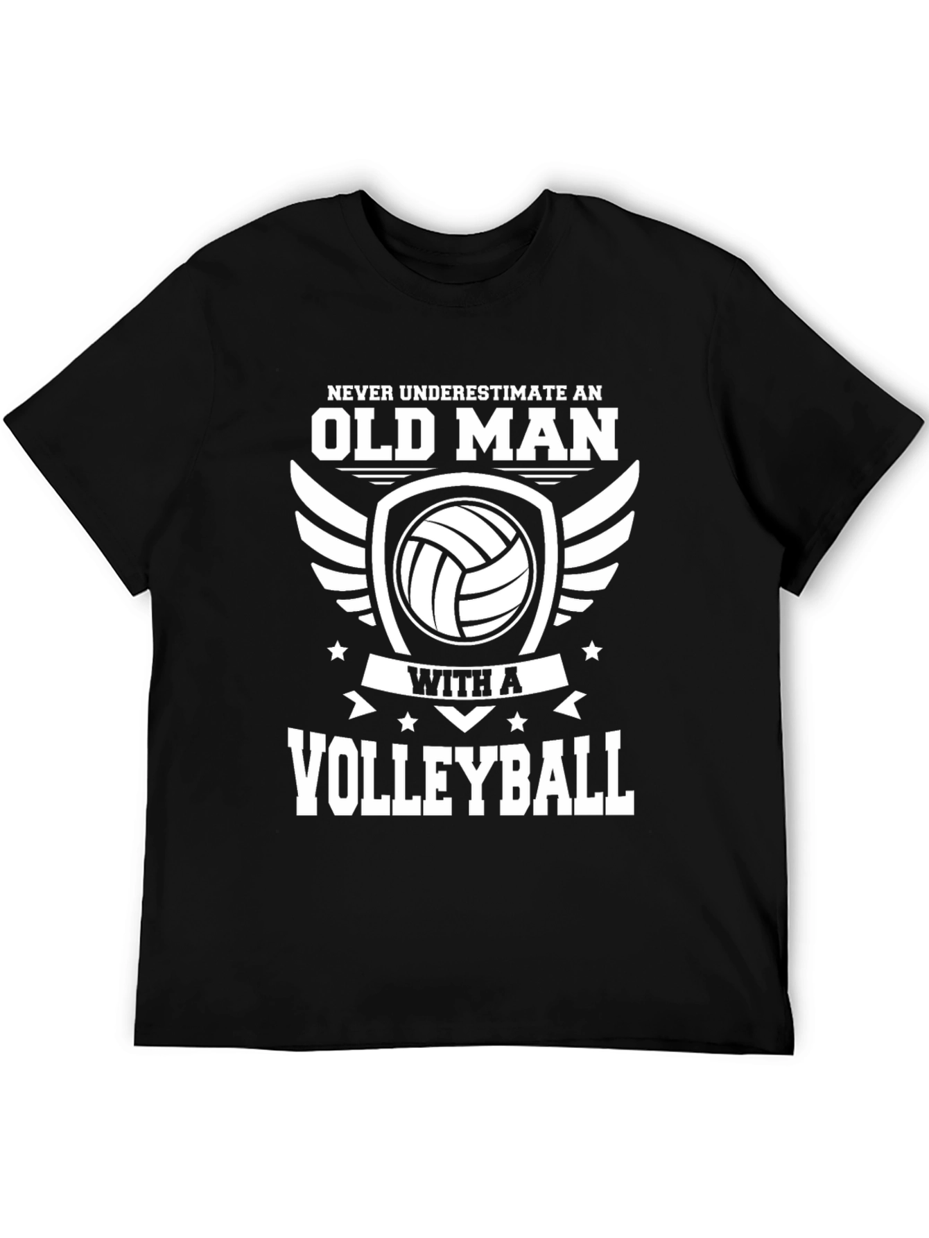 Old Man Volleyball Graphic T-Shirt