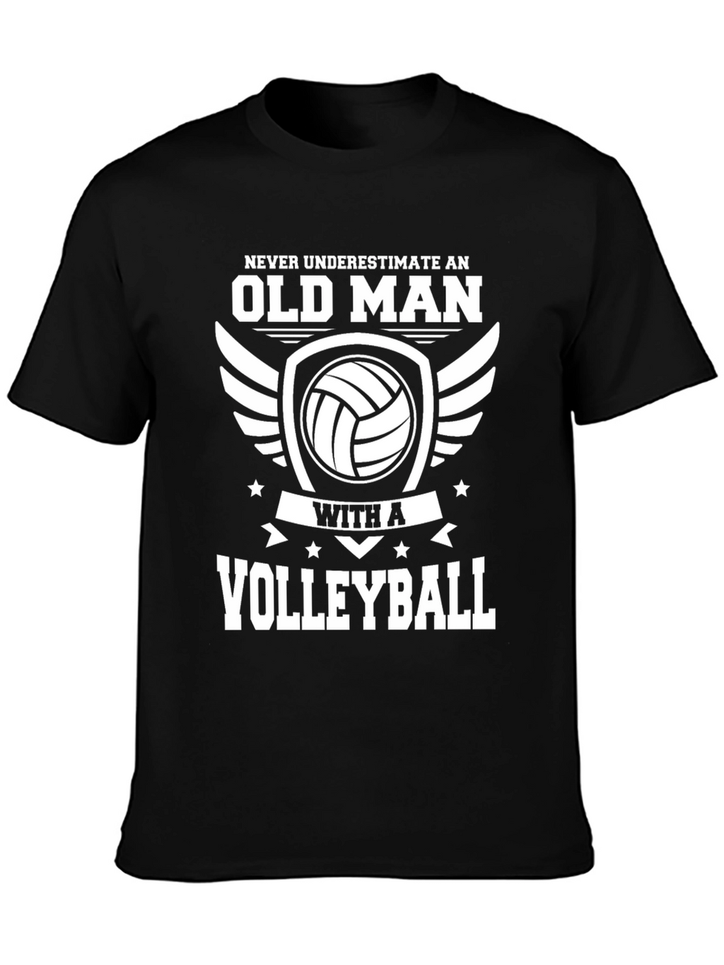 Old Man Volleyball Graphic T-Shirt