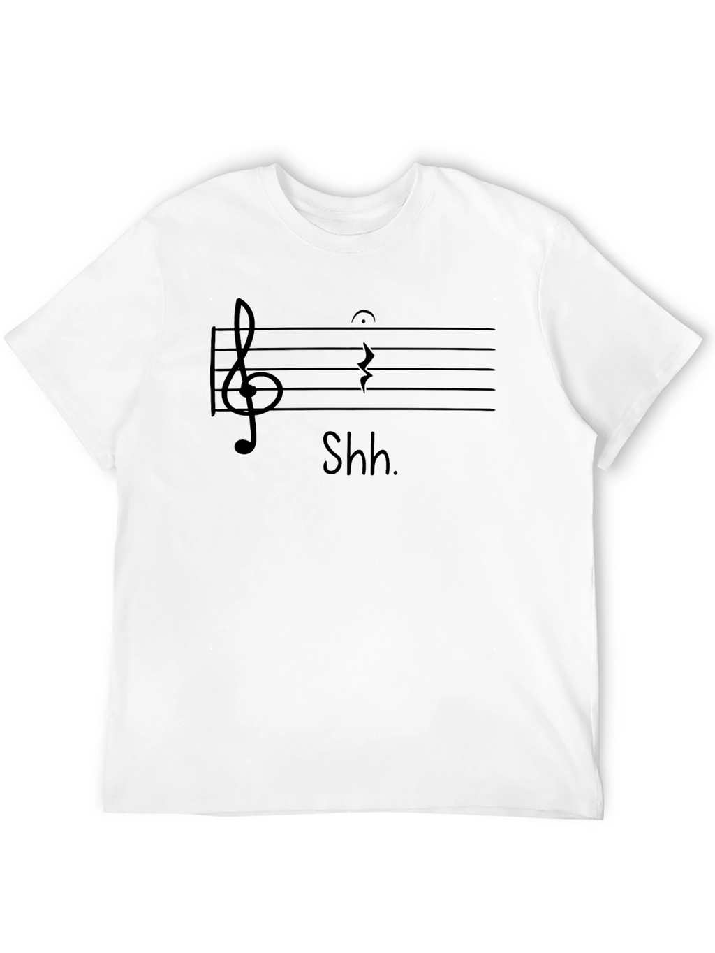 Shhh! Music Rest Note T-Shirt - Black