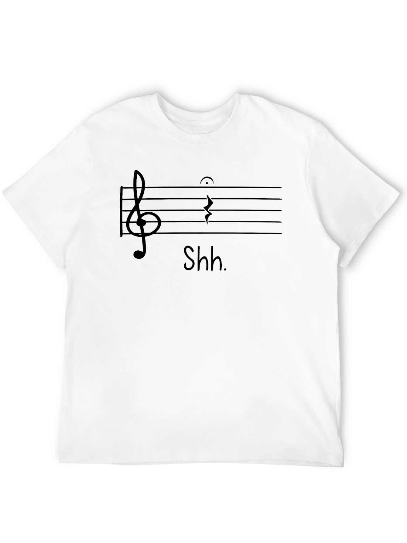Shhh! Music Rest Note T-Shirt - Black