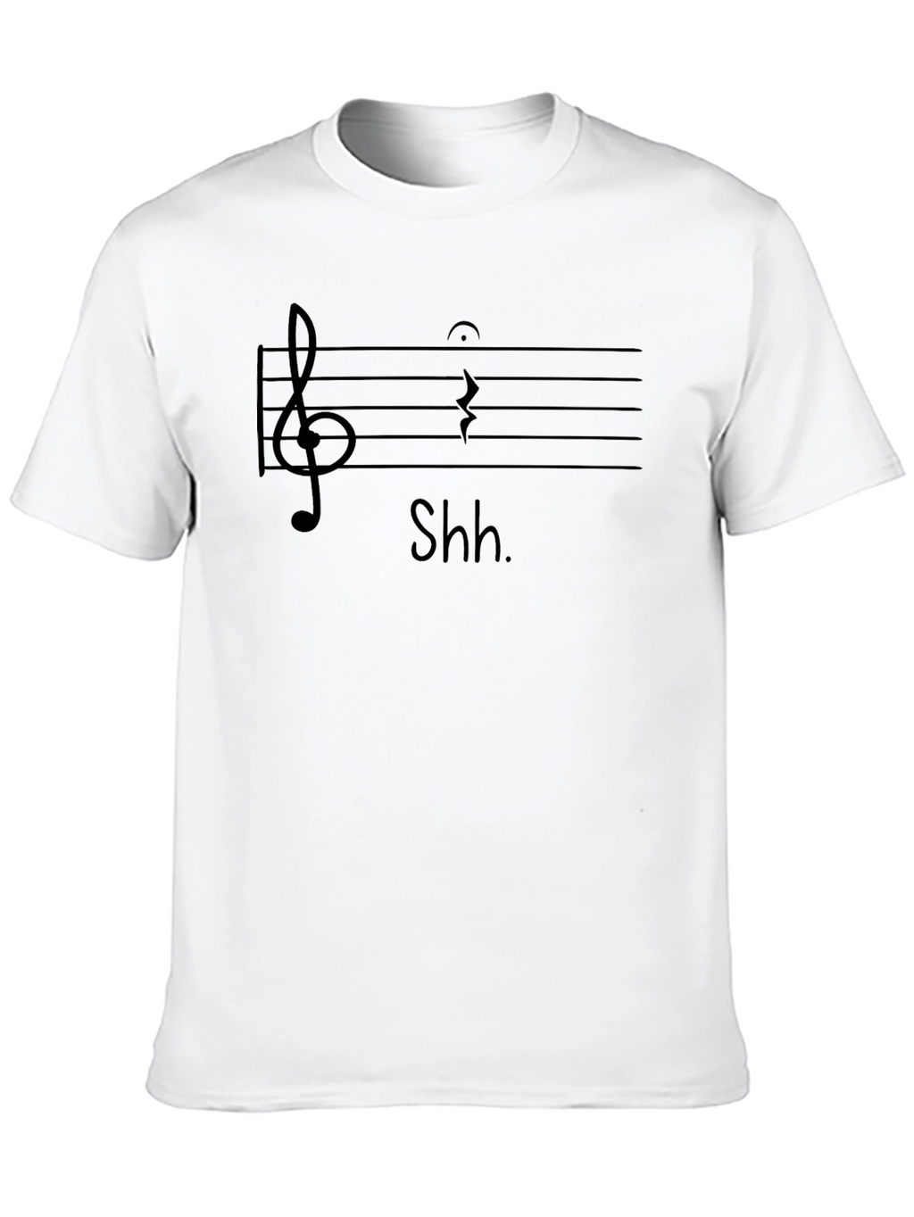 Shhh! Music Rest Note T-Shirt - Black