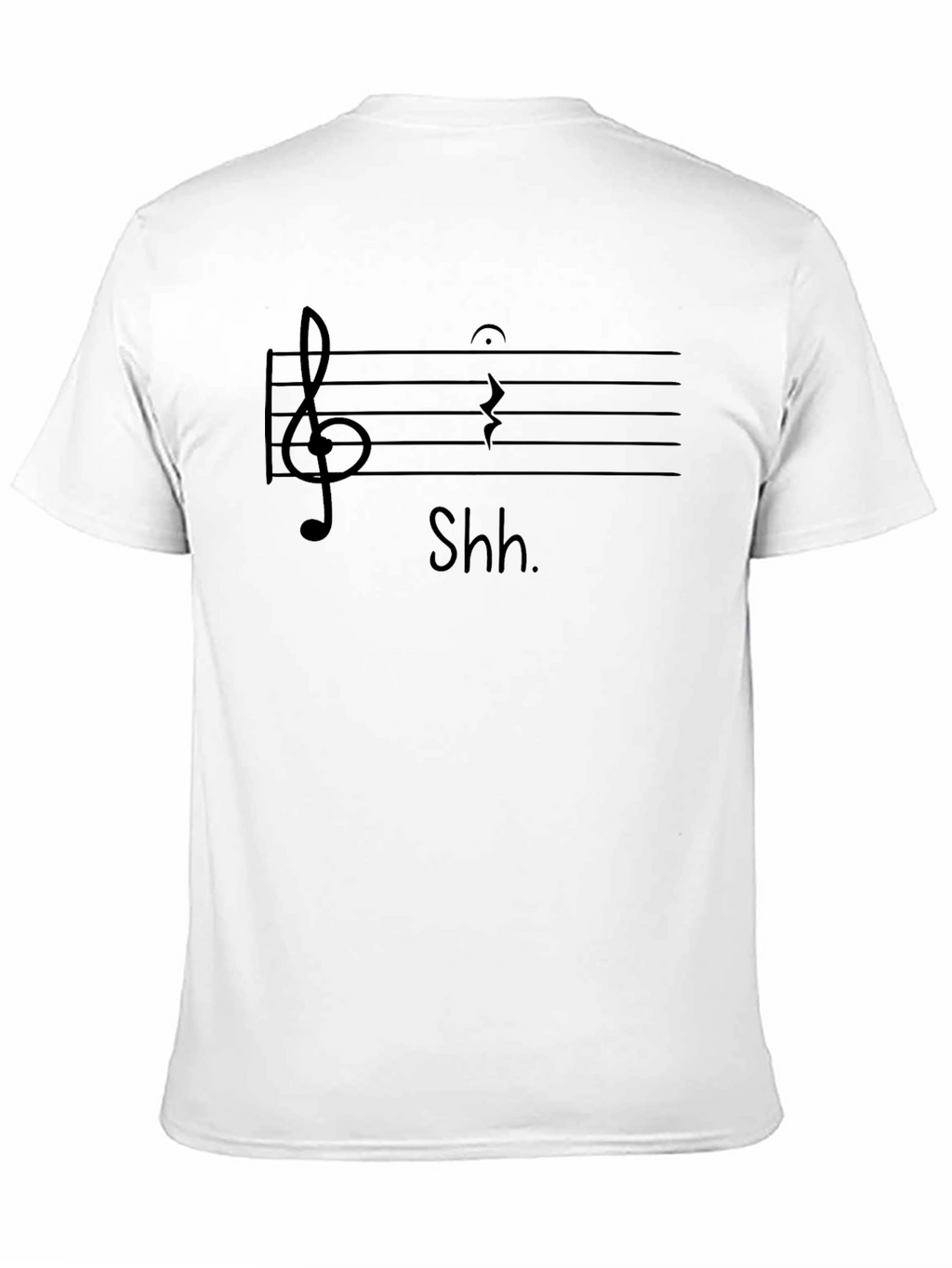 Shhh! Music Rest Note T-Shirt - Black