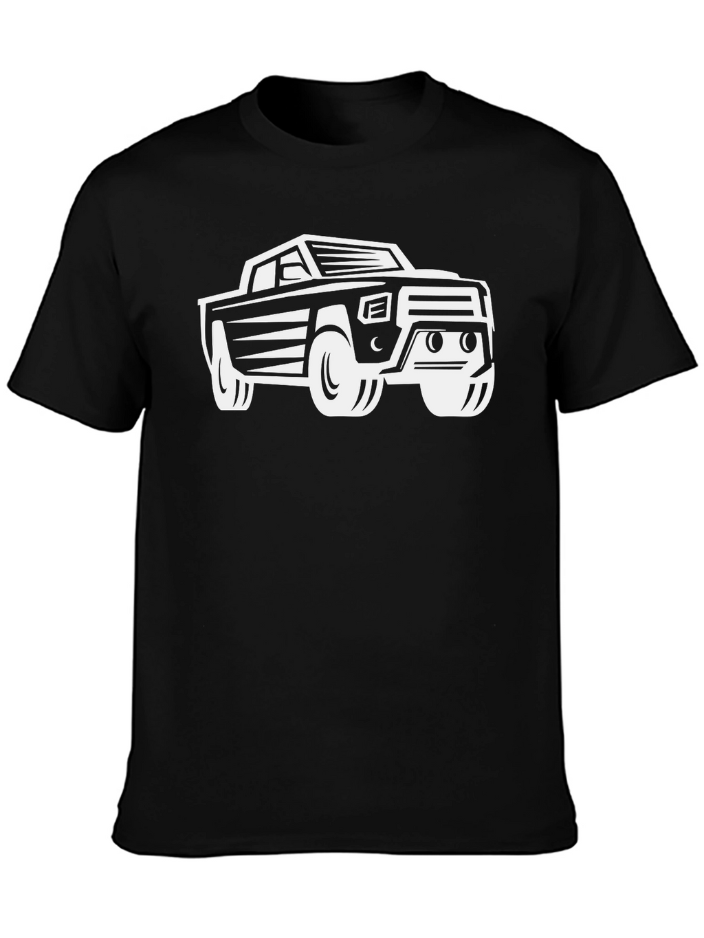 Truck Graphic T-Shirt - Black Cotton Blend