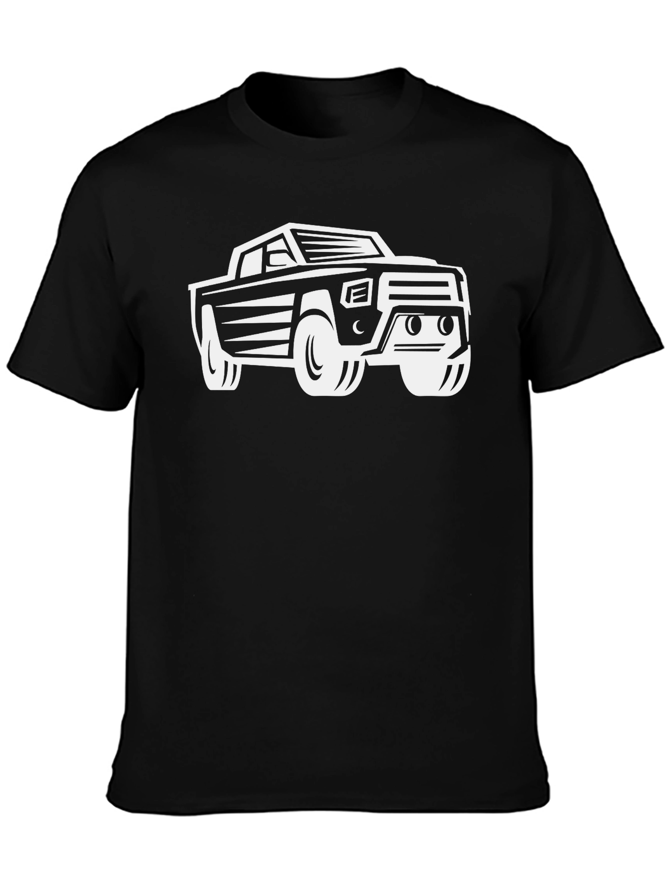 Truck Graphic T-Shirt - Black Cotton Blend