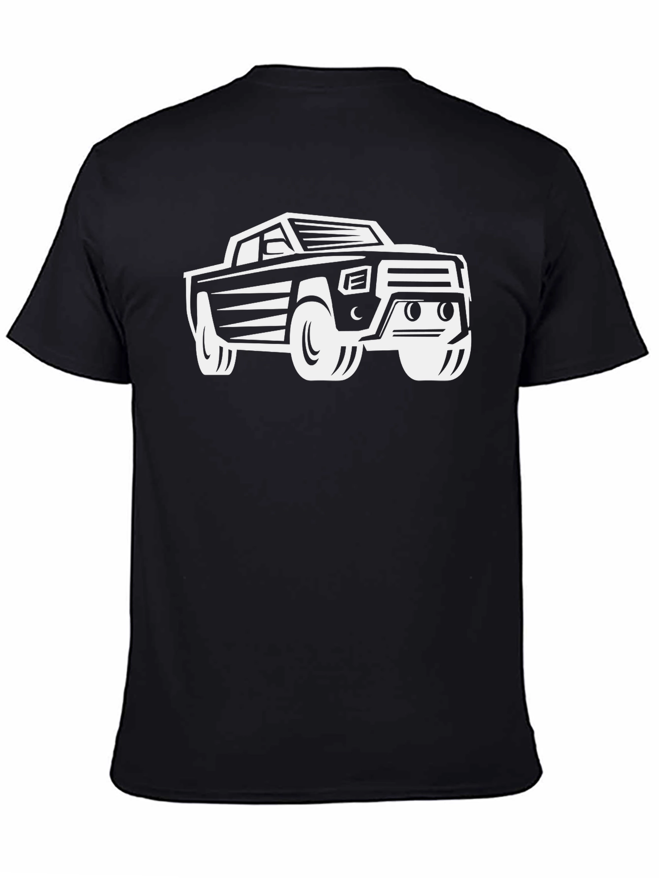 Truck Graphic T-Shirt - Black Cotton Blend