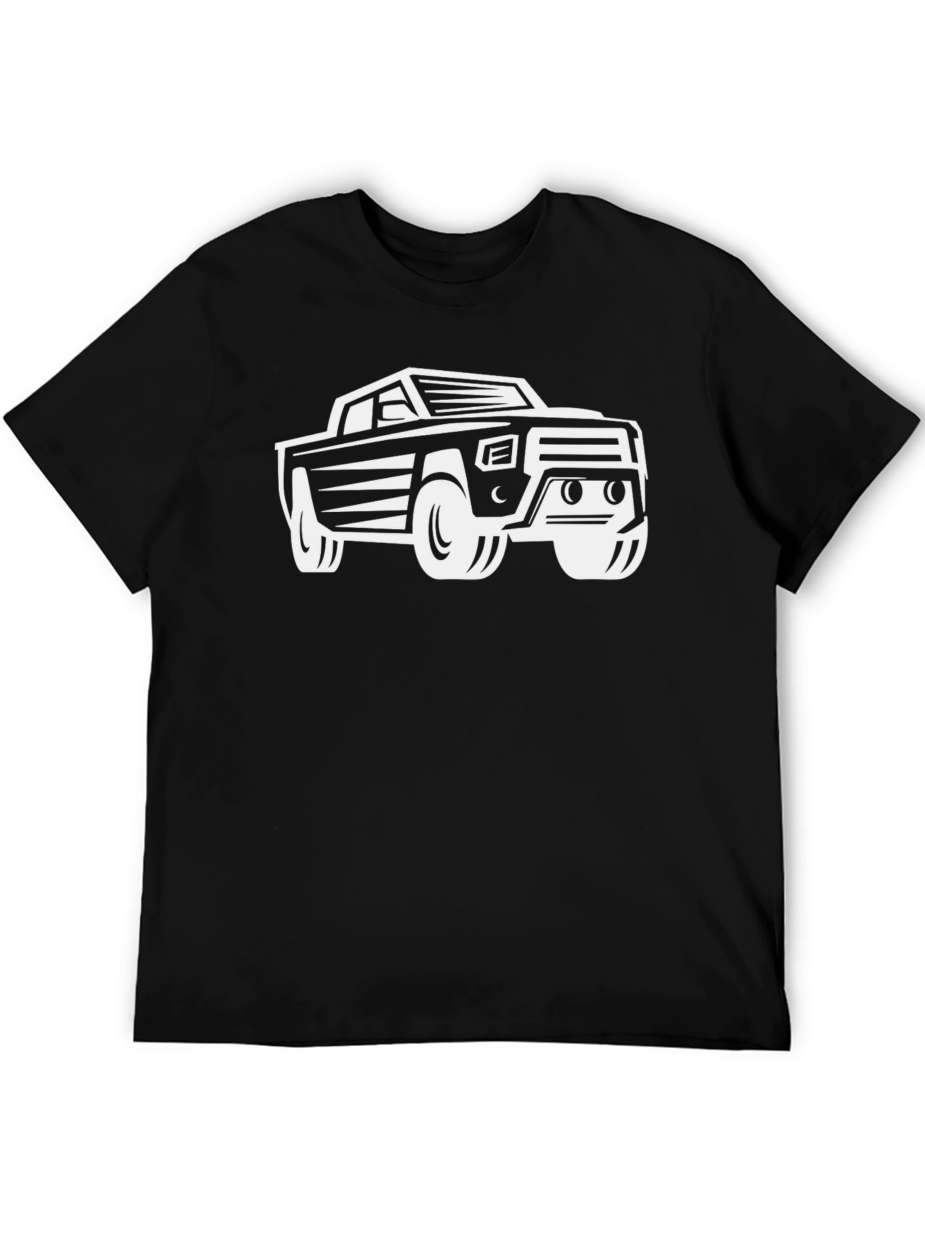 Truck Graphic T-Shirt - Black Cotton Blend