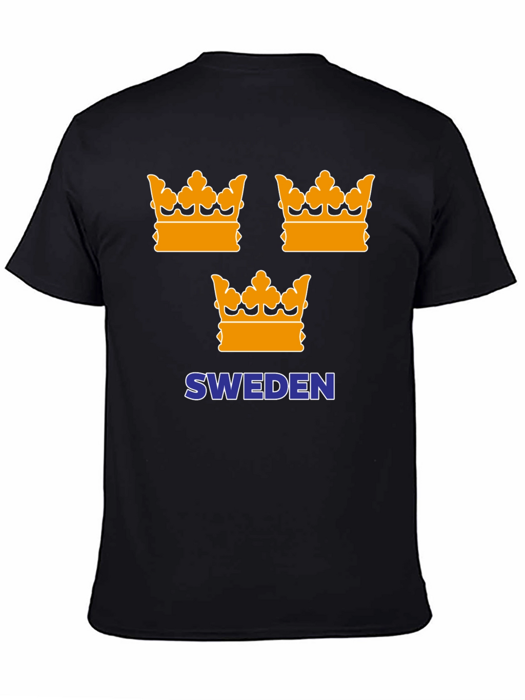 Sweden Crown Graphic Tee - Black