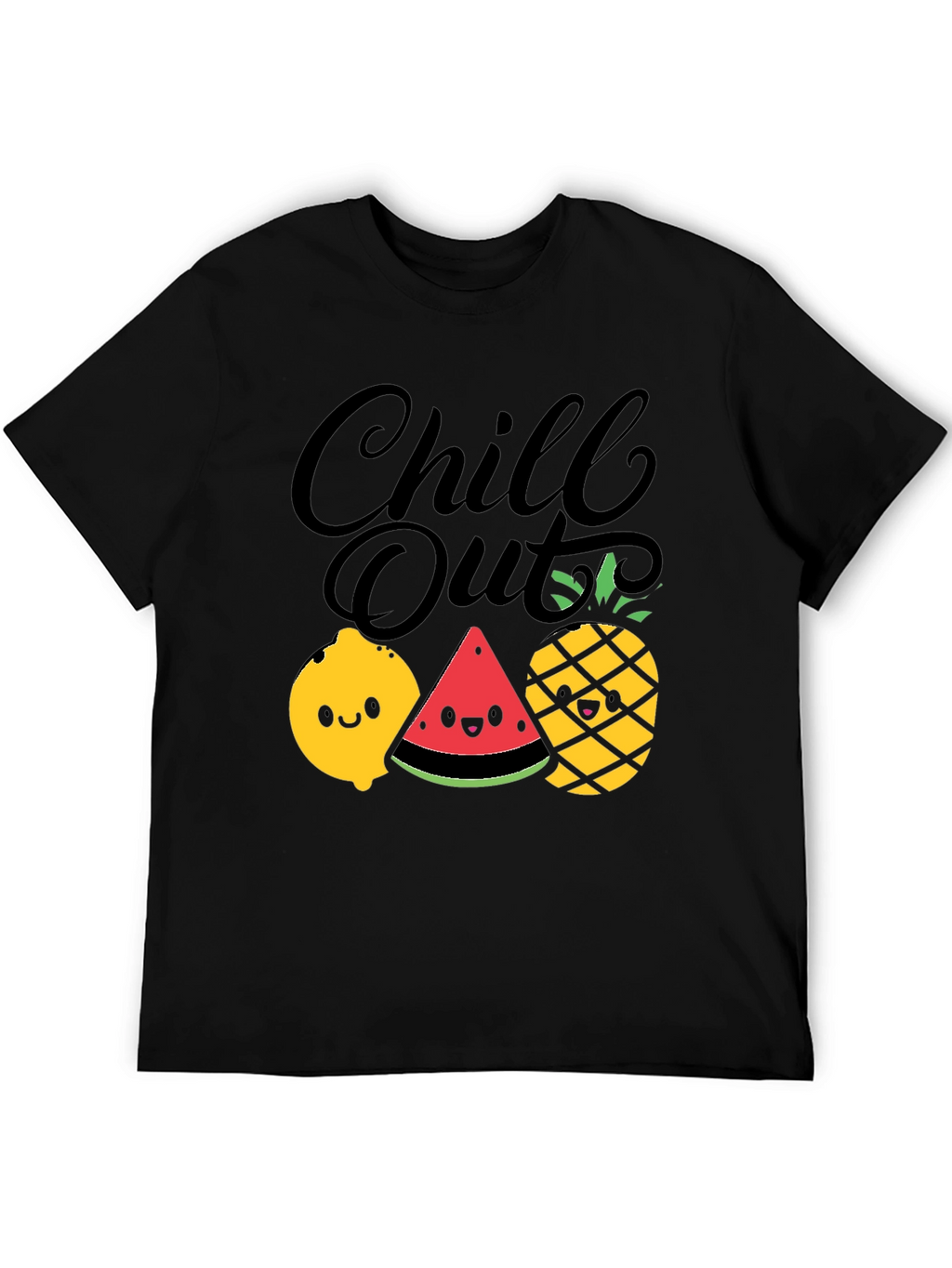 Chill Out Fruit Graphic Tee - Summer Relaxed Fit