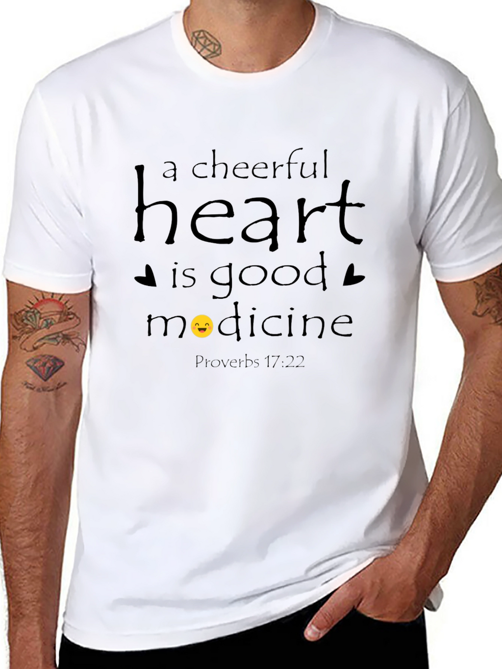 Cheerful Heart T-Shirt - Proverbs 17:22