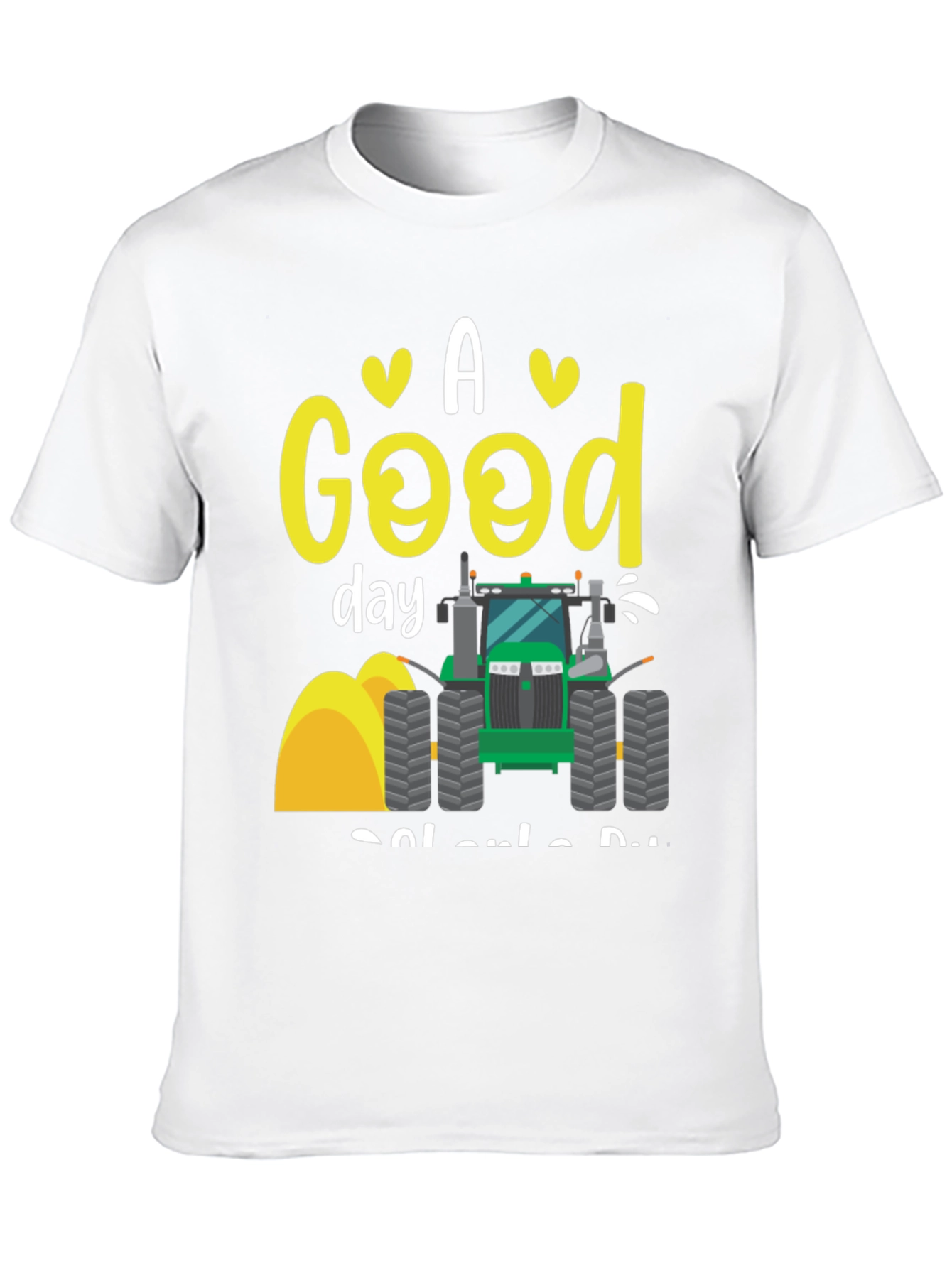 A Good Day to Drive Tractor Black T-Shirt