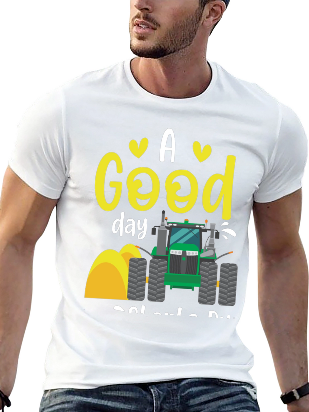 A Good Day to Drive Tractor Black T-Shirt