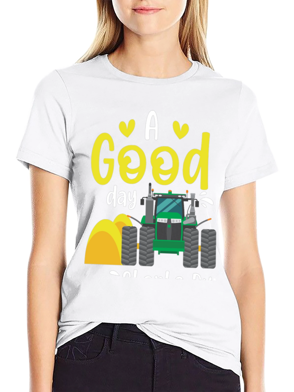 A Good Day to Drive Tractor Black T-Shirt