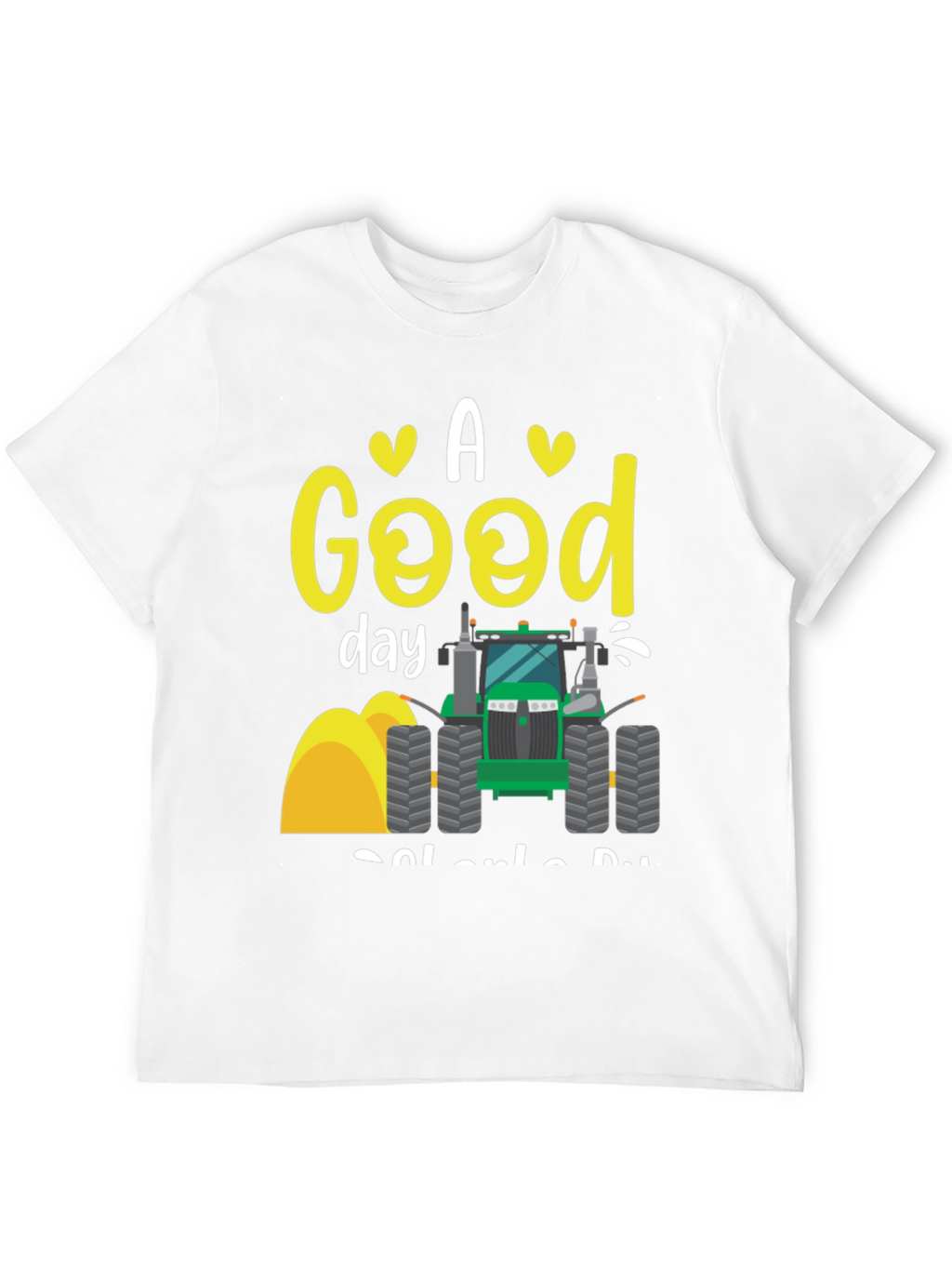 A Good Day to Drive Tractor Black T-Shirt