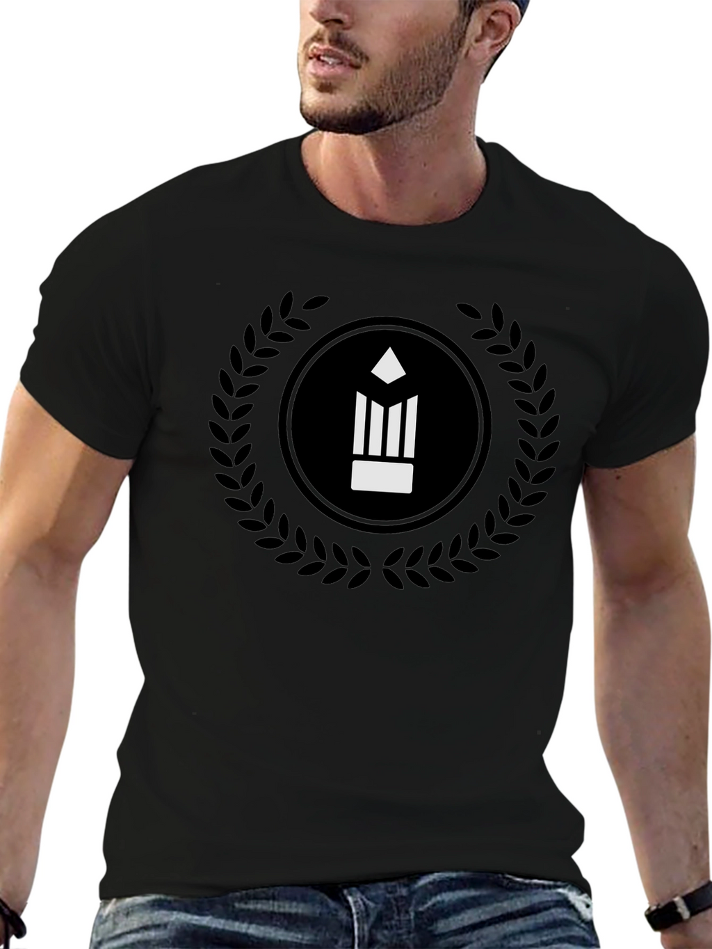 Pencil Logo Black T-Shirt