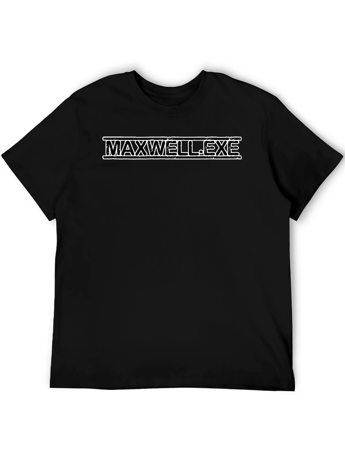 MAXWELL.EXE Black T-Shirt - Graphic Print Tee