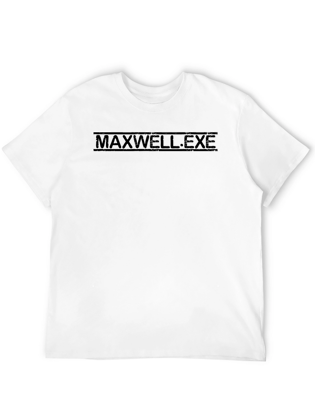 MAXWELL.EXE Black T-Shirt - Graphic Print Tee