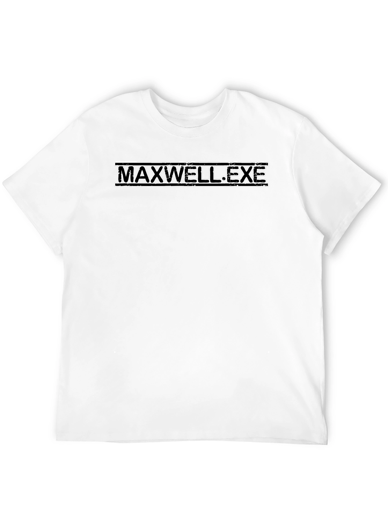 MAXWELL.EXE Black T-Shirt - Graphic Print Tee
