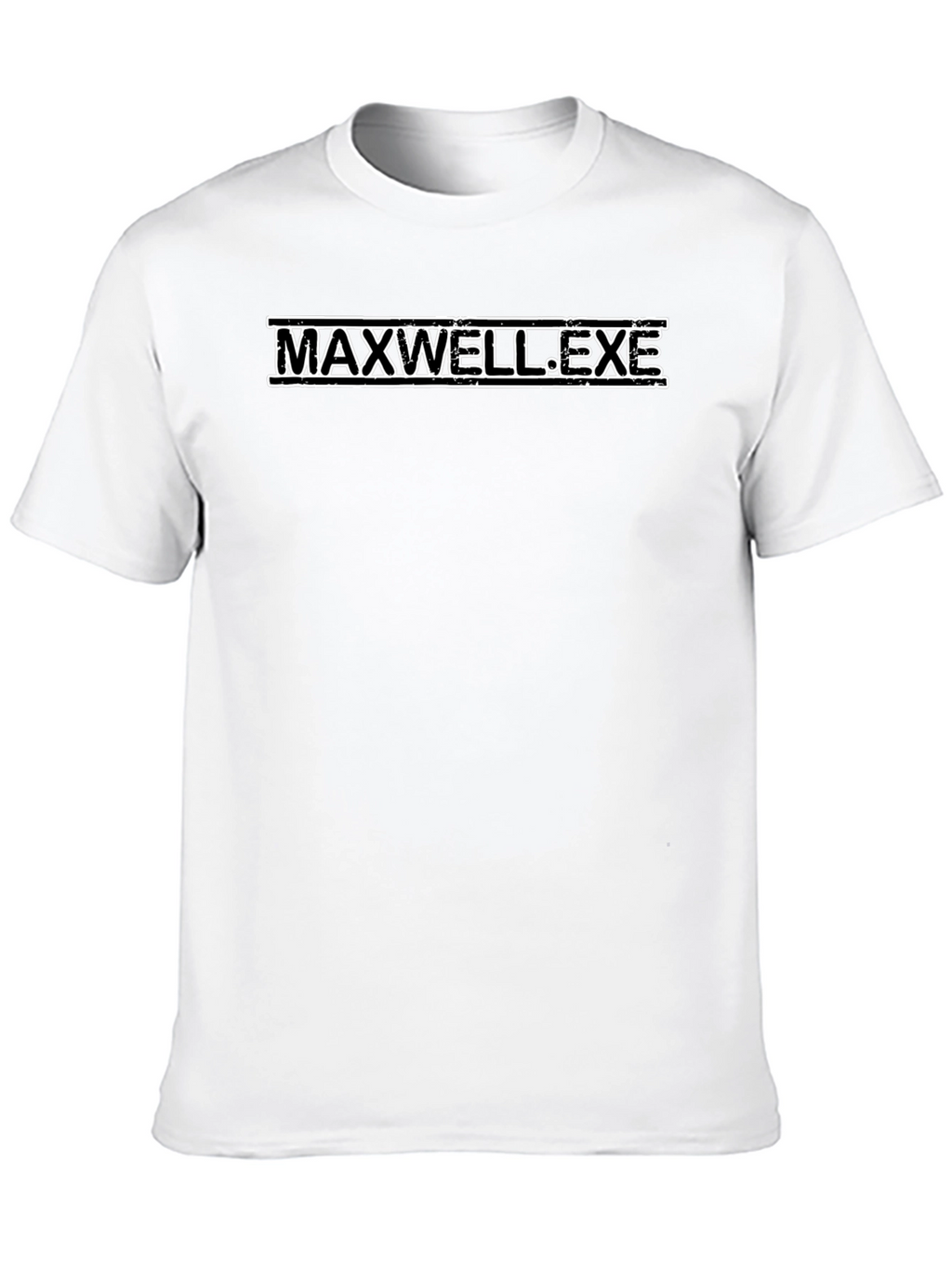 MAXWELL.EXE Black T-Shirt - Graphic Print Tee