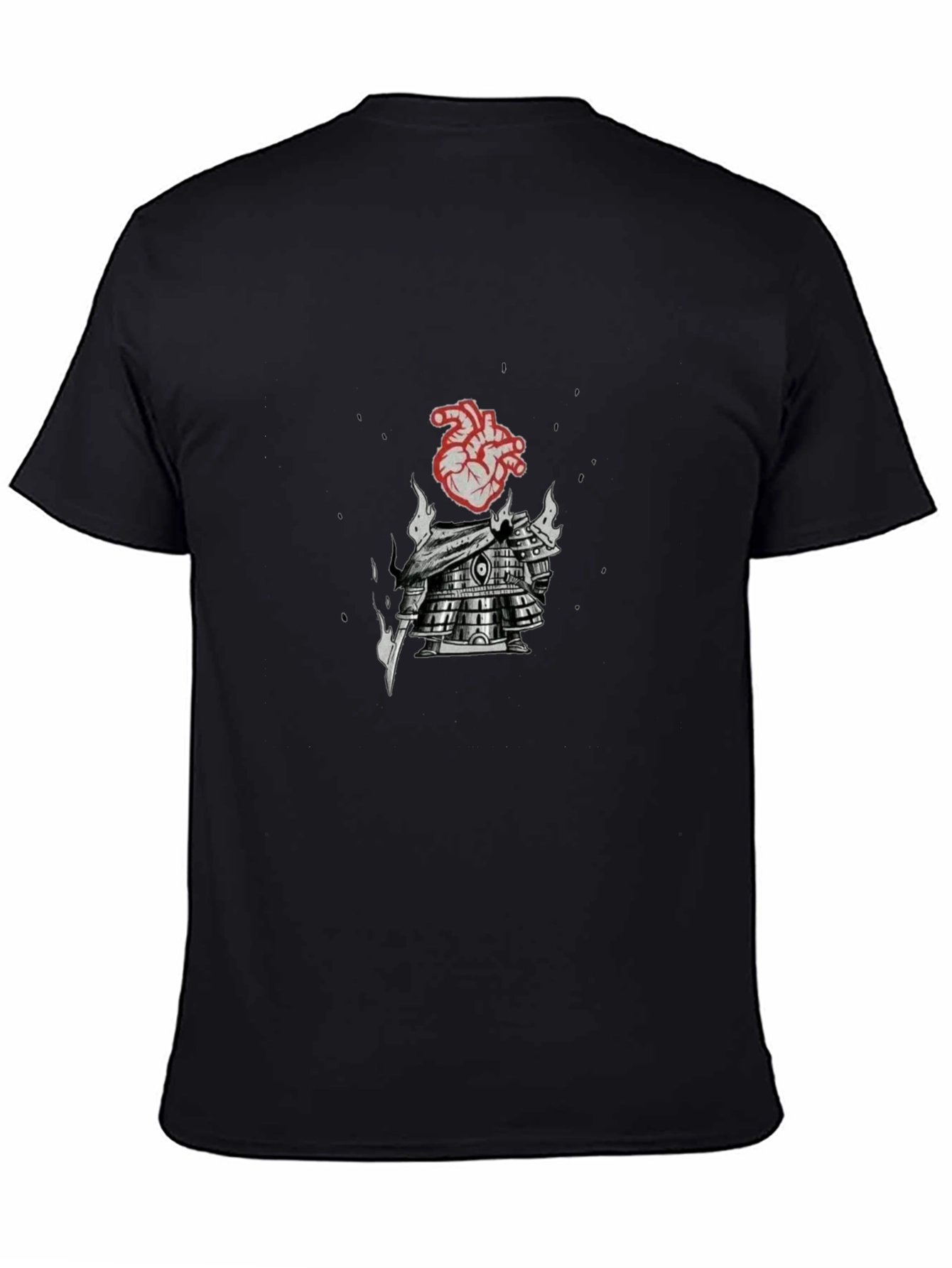 Heart Armor Graphic Tee - Black Cotton Blend
