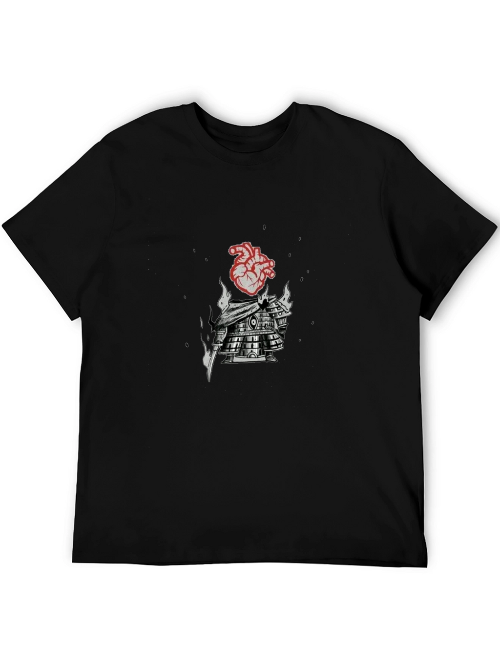 Heart Armor Graphic Tee - Black Cotton Blend